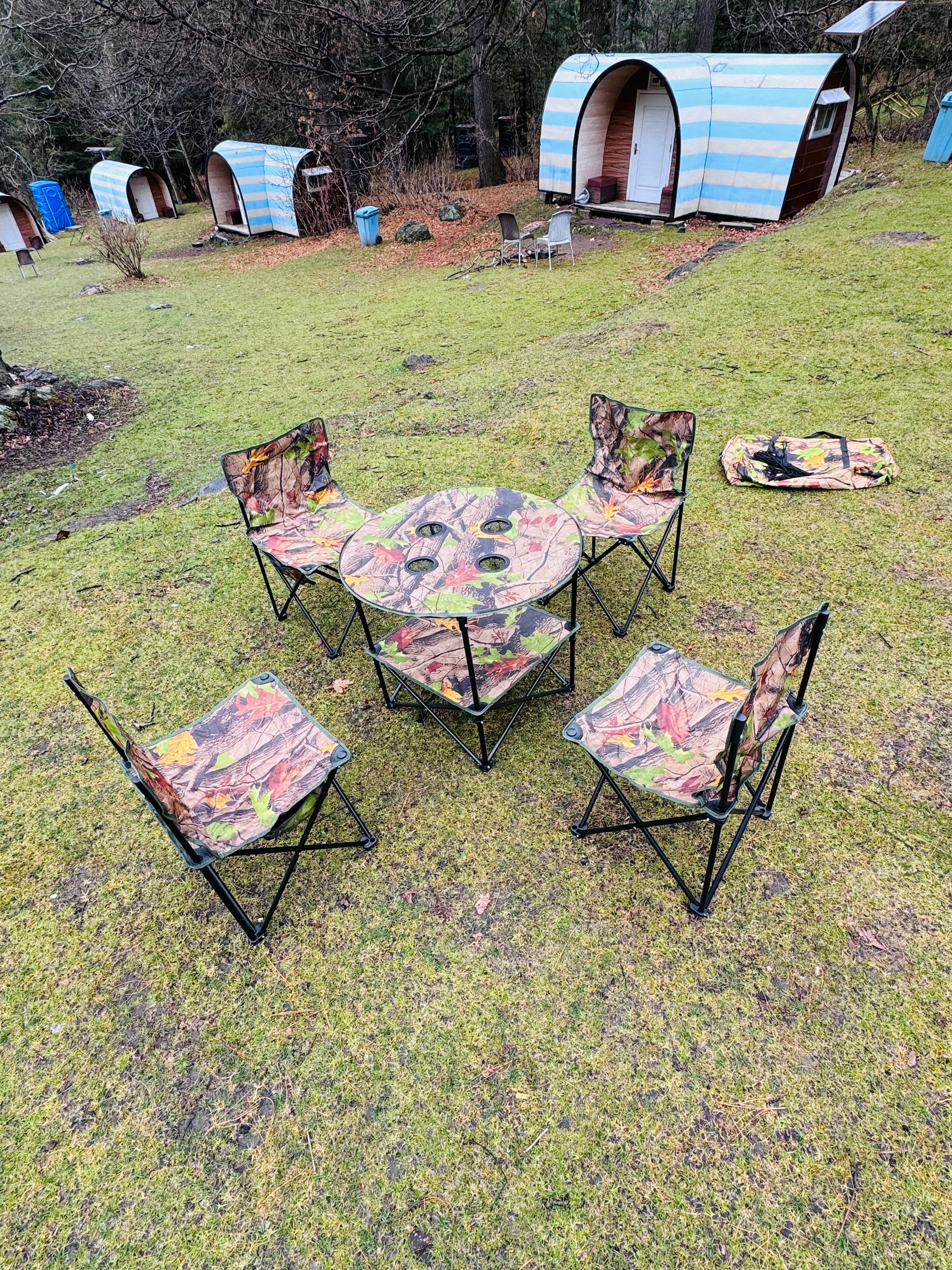 Camouflage Camping Chair Set - Portable Chair Set