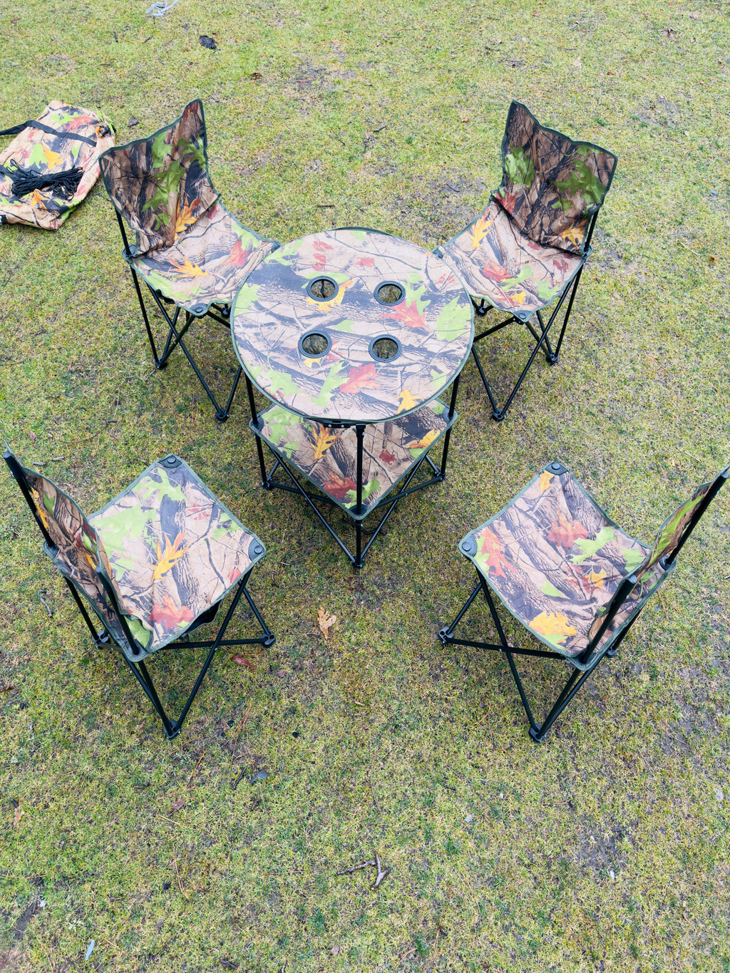 Camouflage Camping Chair Set - Portable Chair Set
