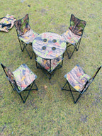 Camouflage Camping Chair Set - Portable Chair Set
