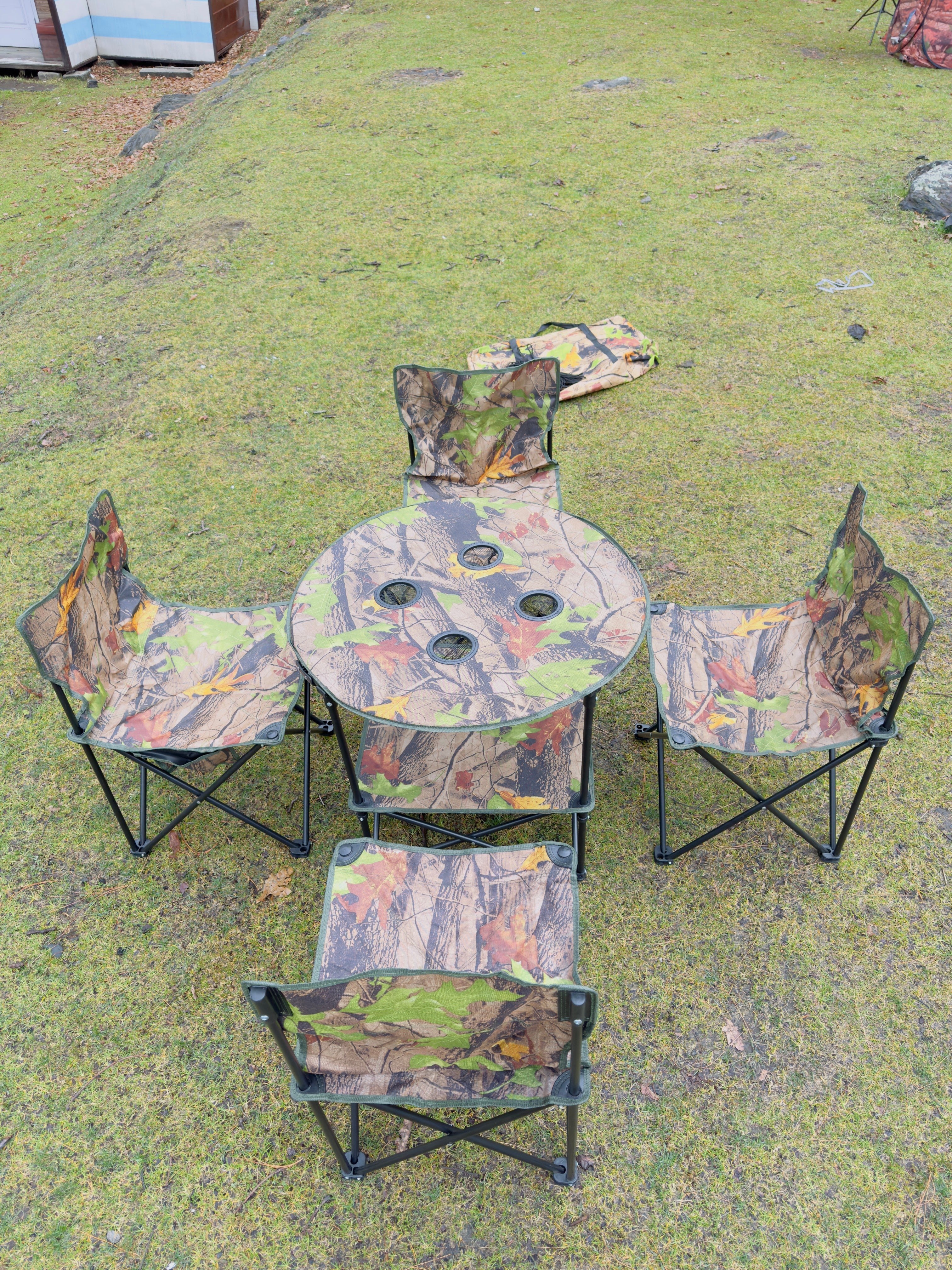 Camouflage Camping Chair Set - Portable Chair Set