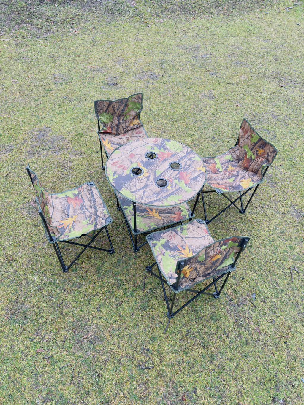 Camouflage Camping Chair Set - Portable Chair Set