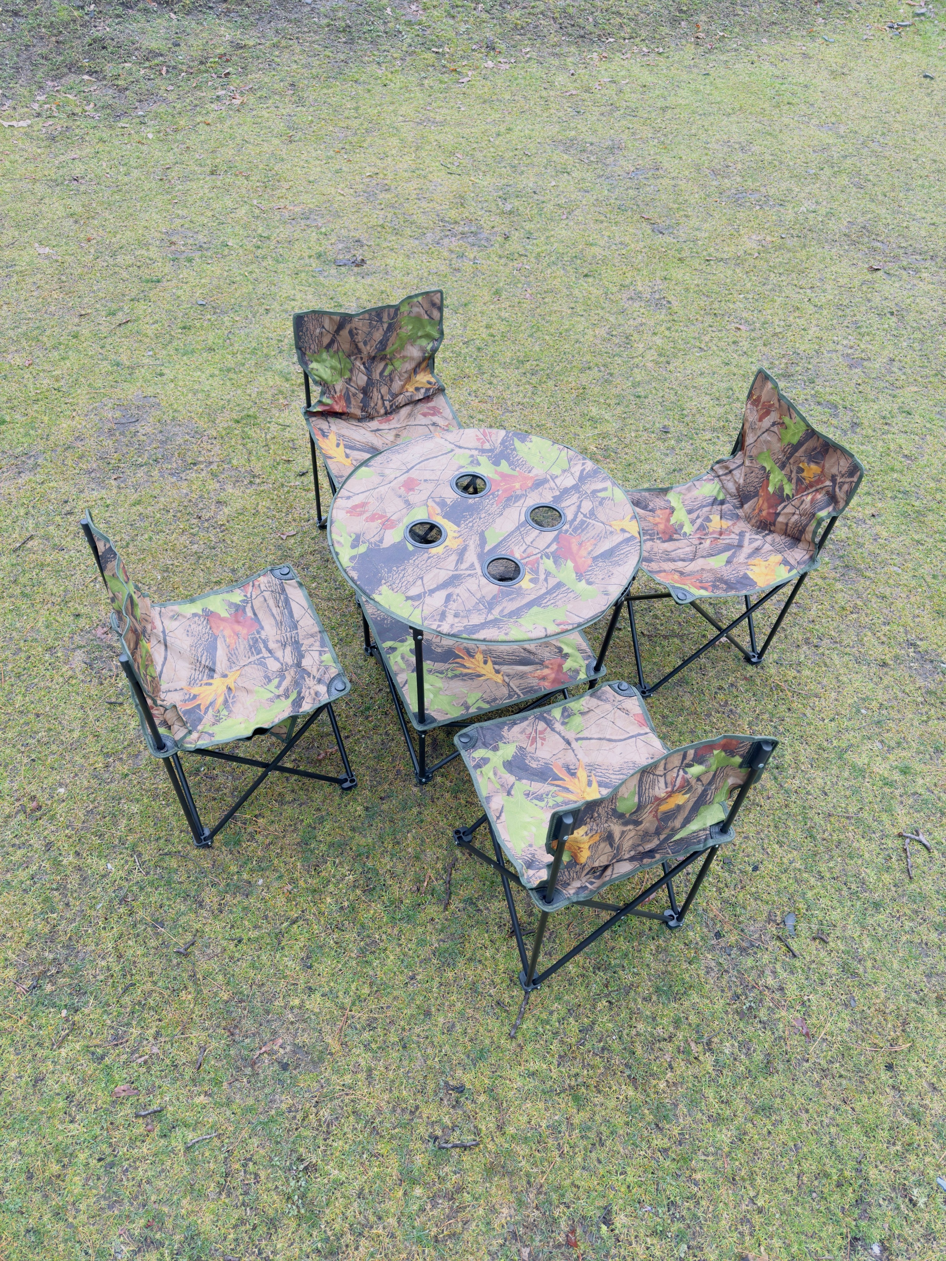 Camouflage Camping Chair Set - Portable Chair Set