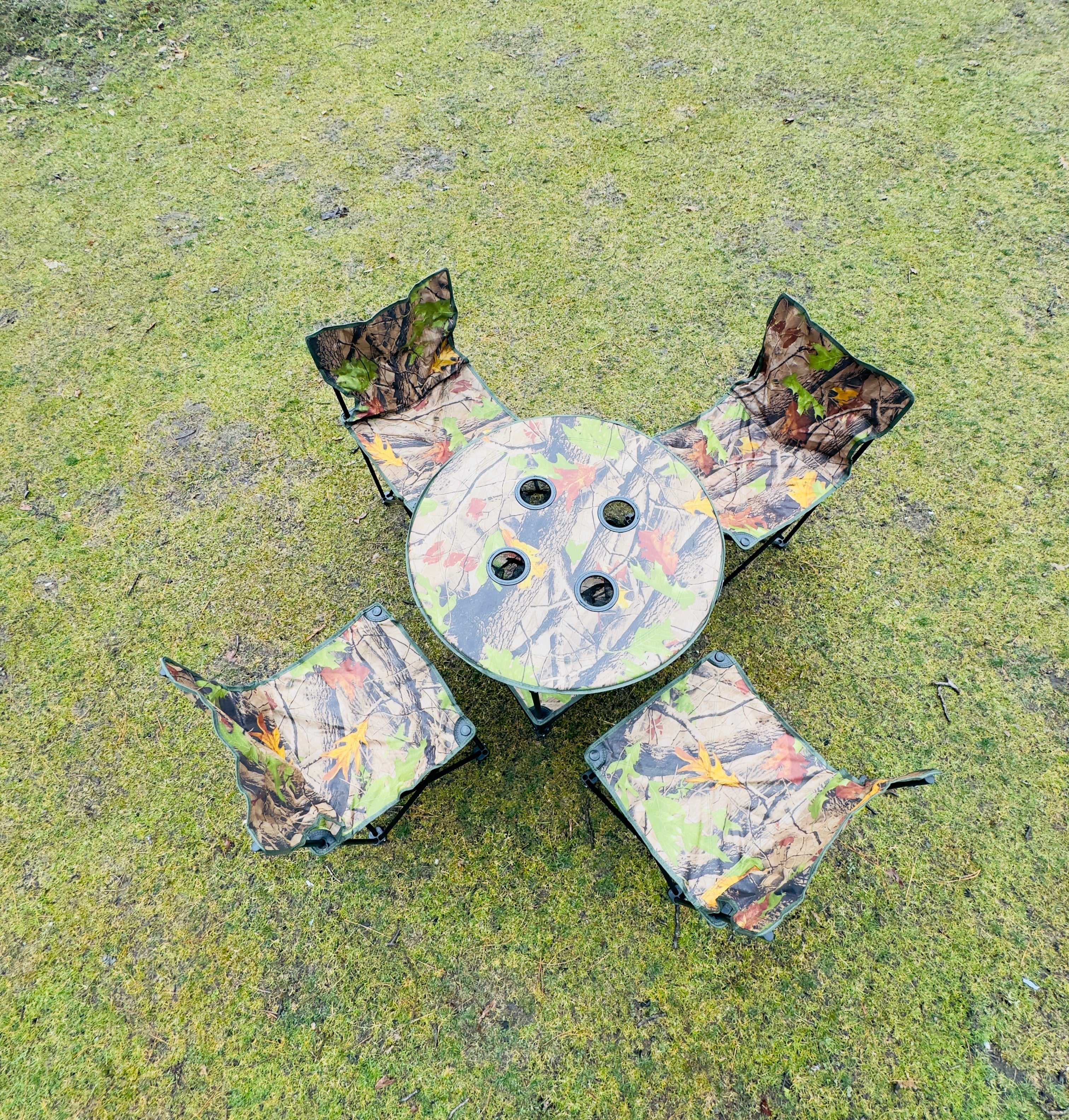 Camouflage Camping Chair Set - Portable Chair Set