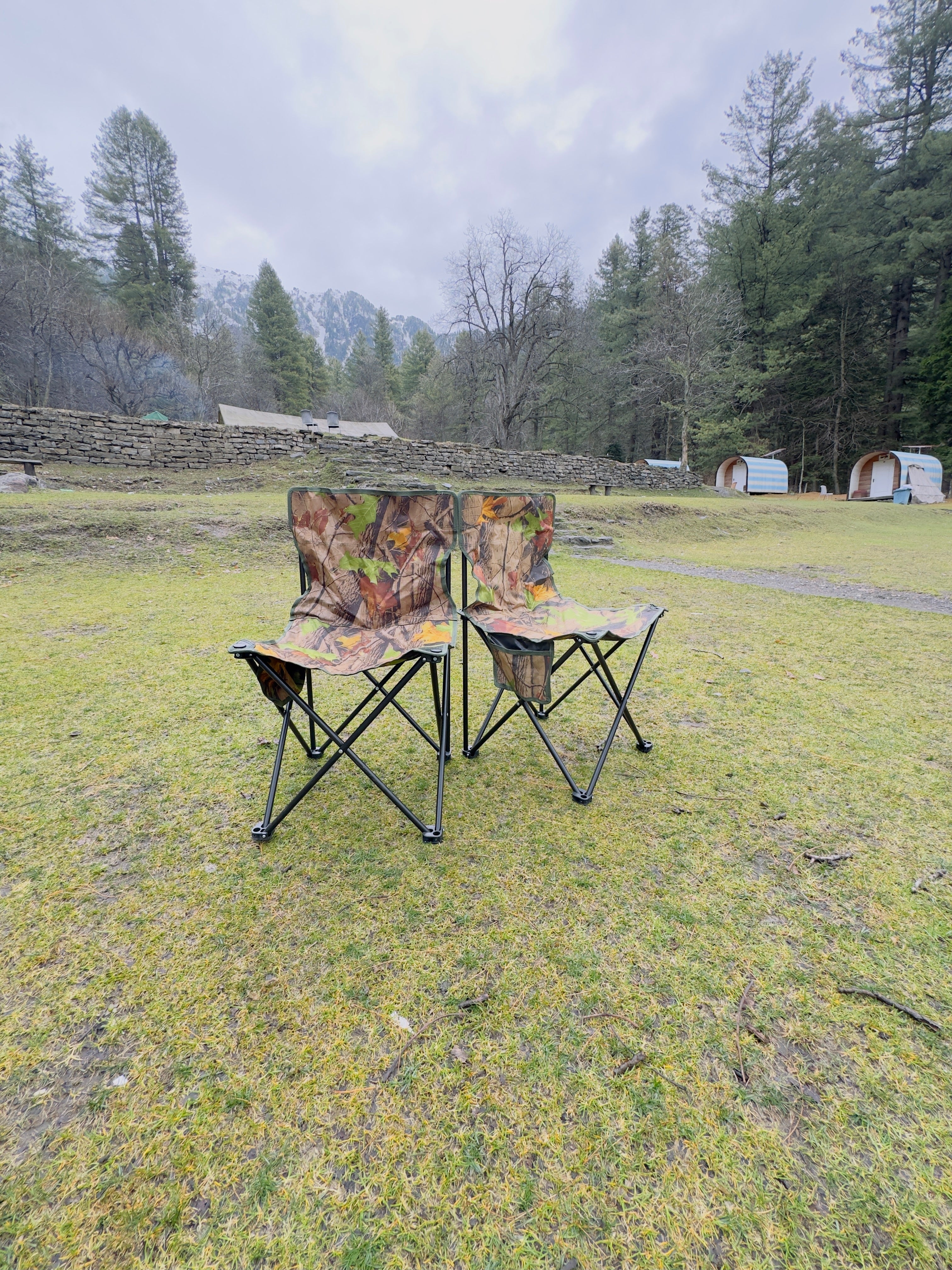 Camouflage Camping Chair Set - Portable Chair Set