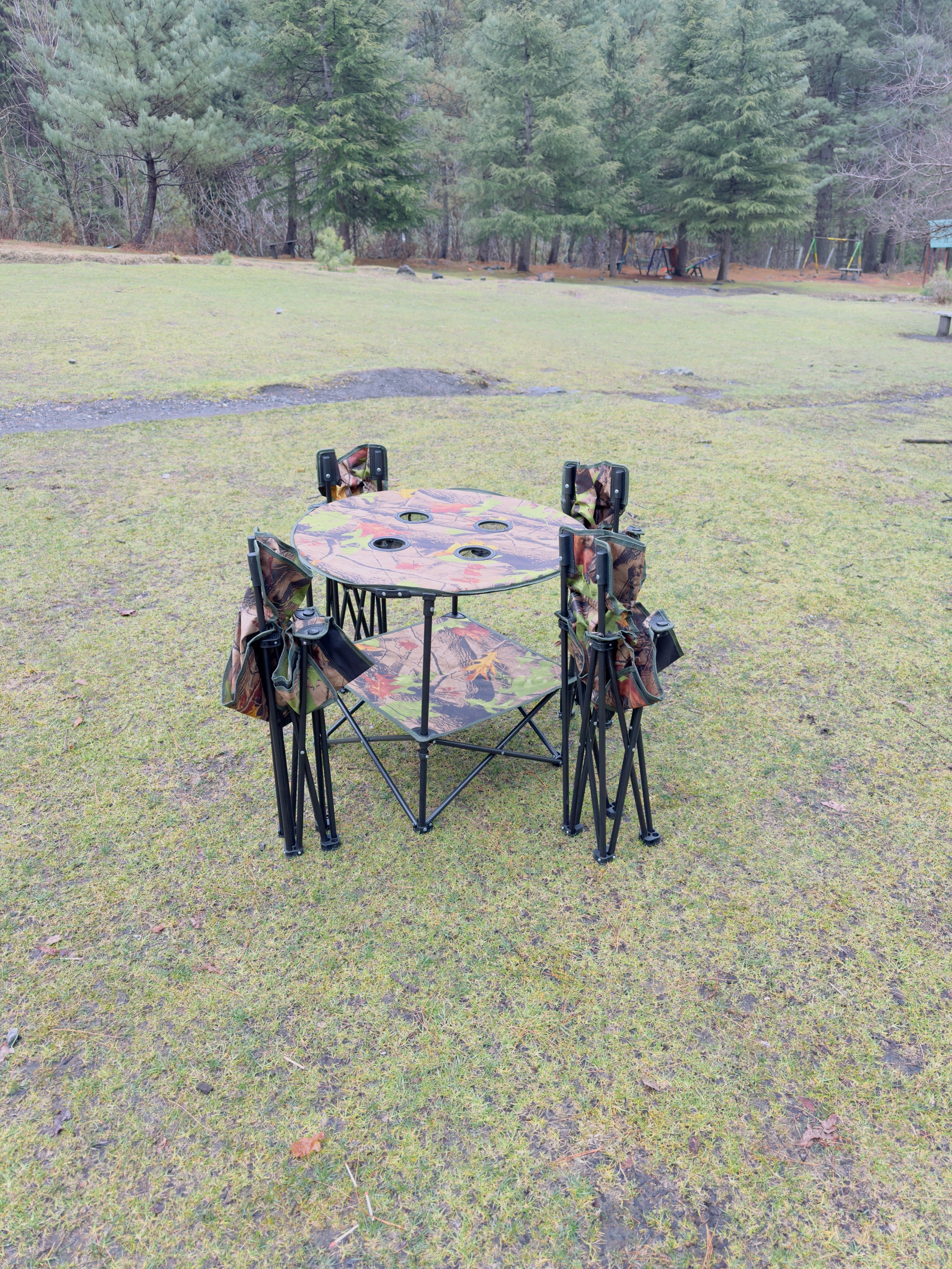 Camouflage Camping Chair Set - Portable Chair Set