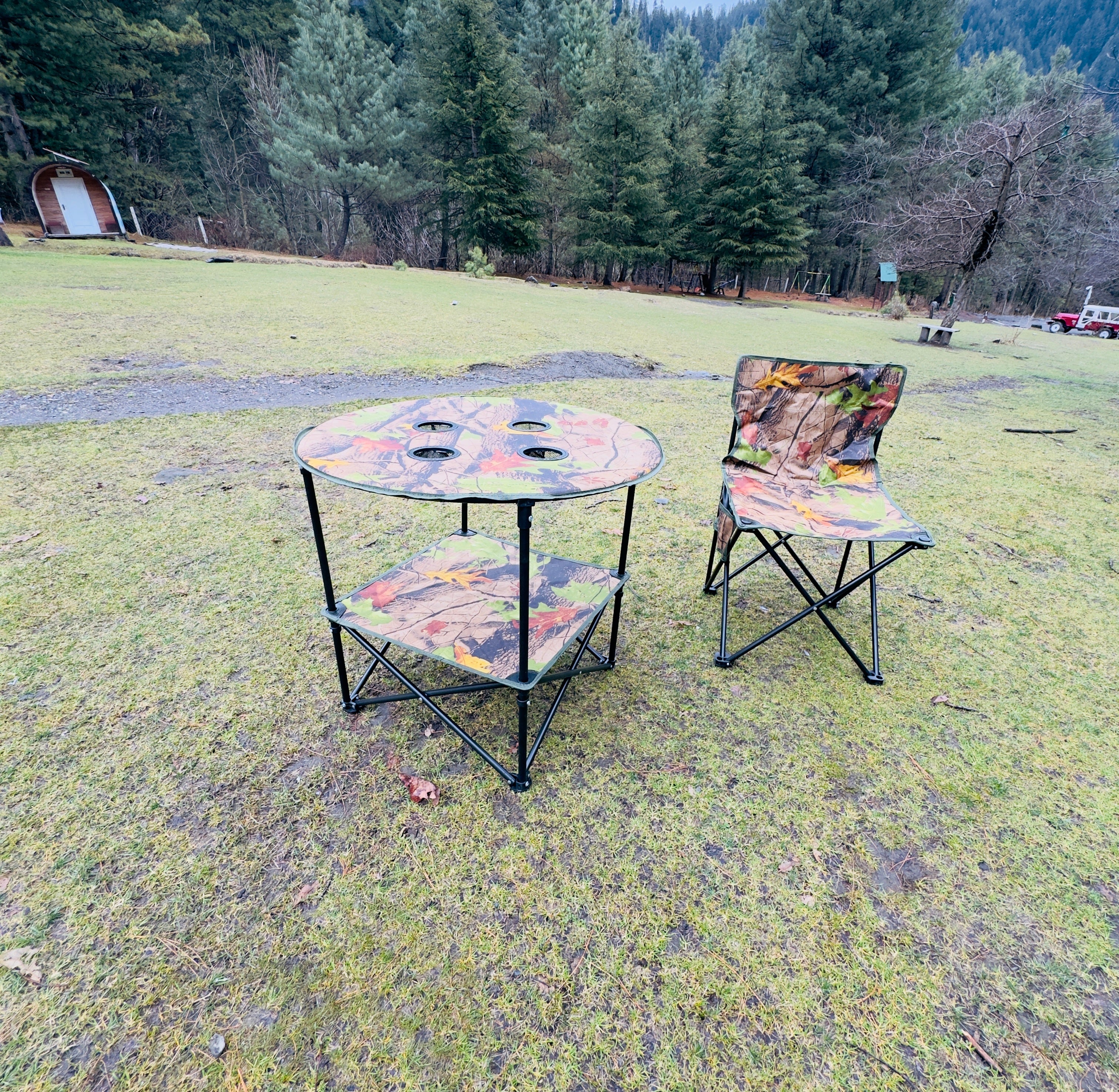 Camouflage Camping Chair Set - Portable Chair Set