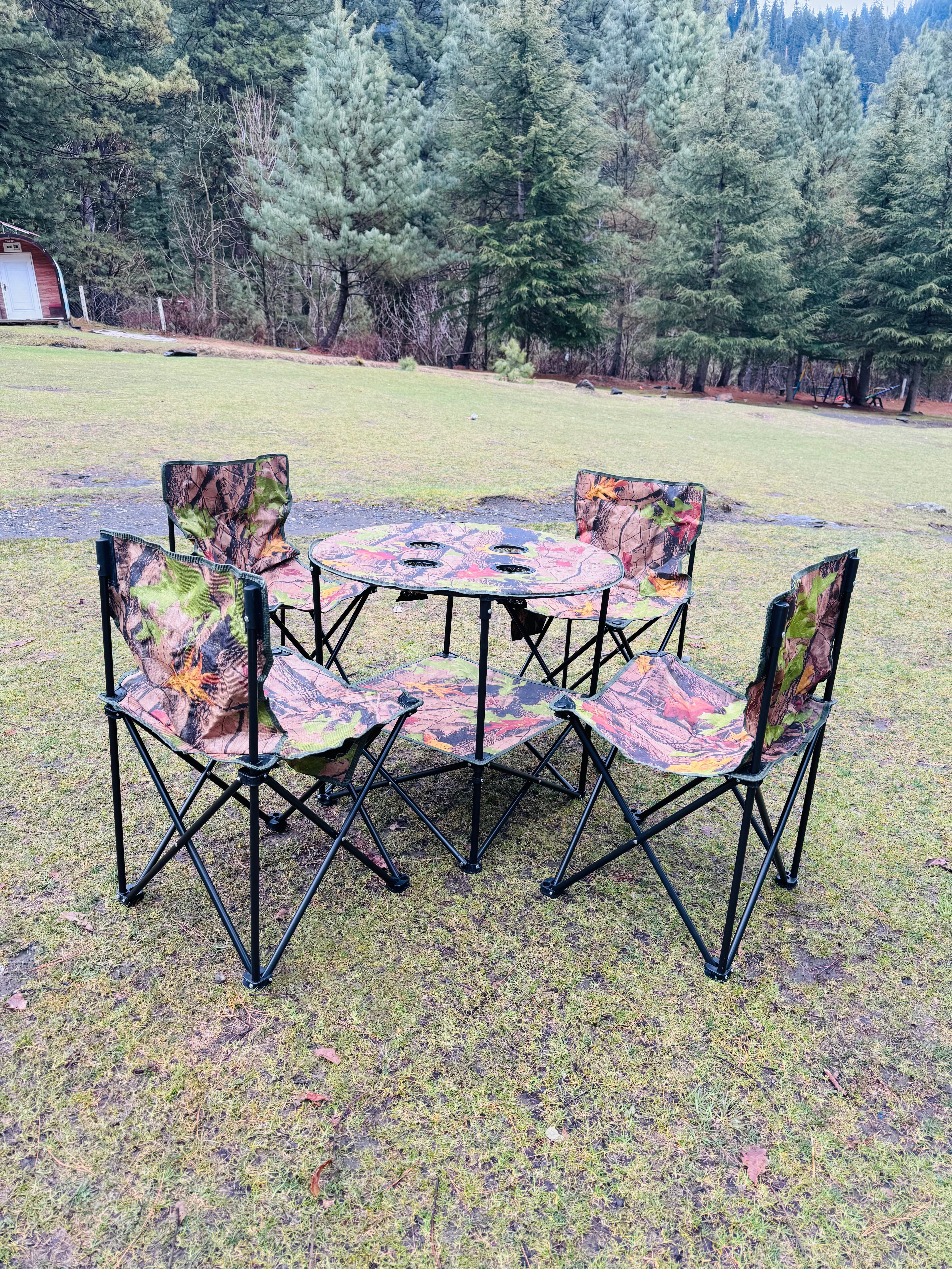 Camouflage Camping Chair Set - Portable Chair Set