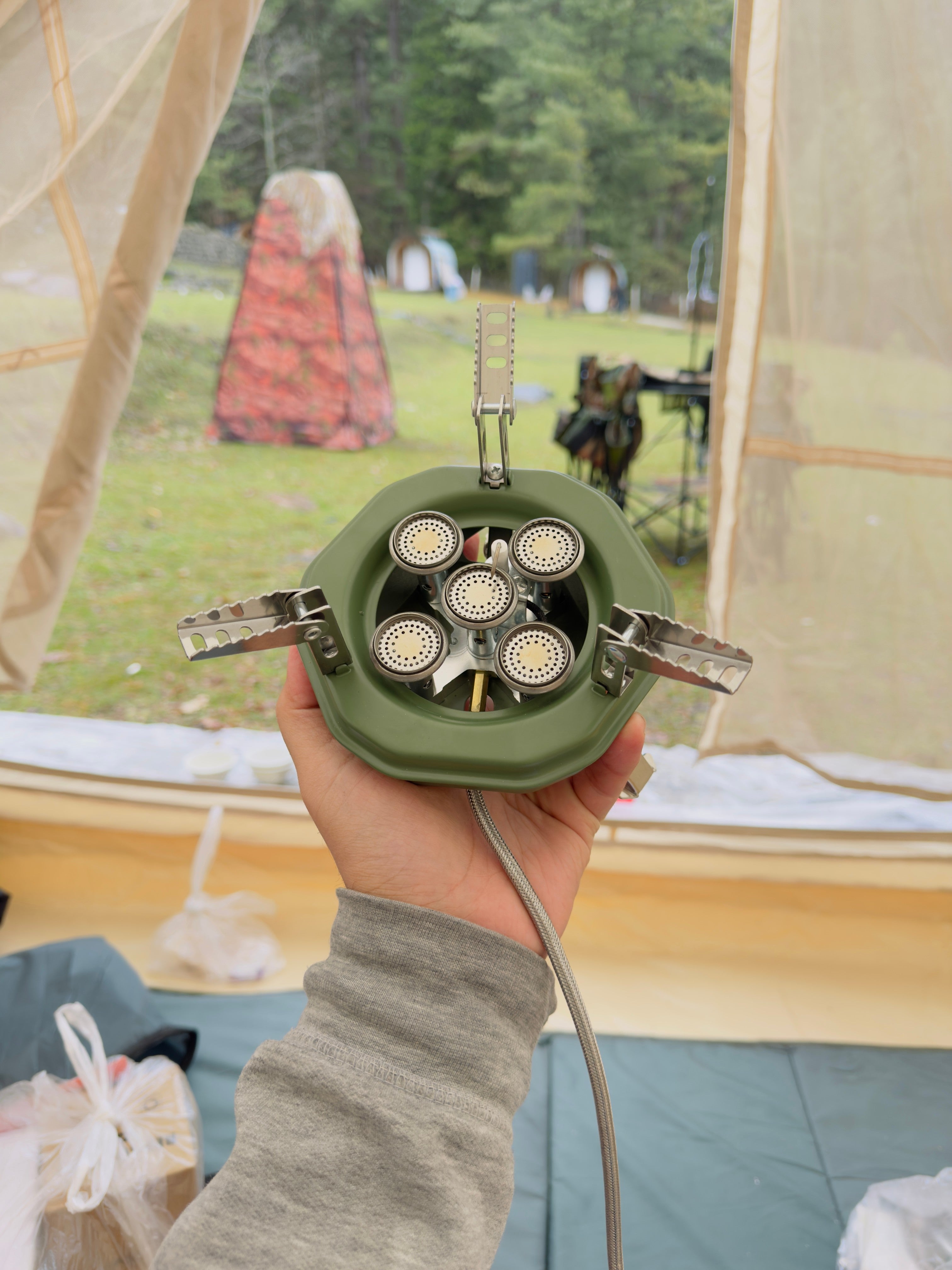 5 Burner Portable Camping Stove with High Flame Ma 605