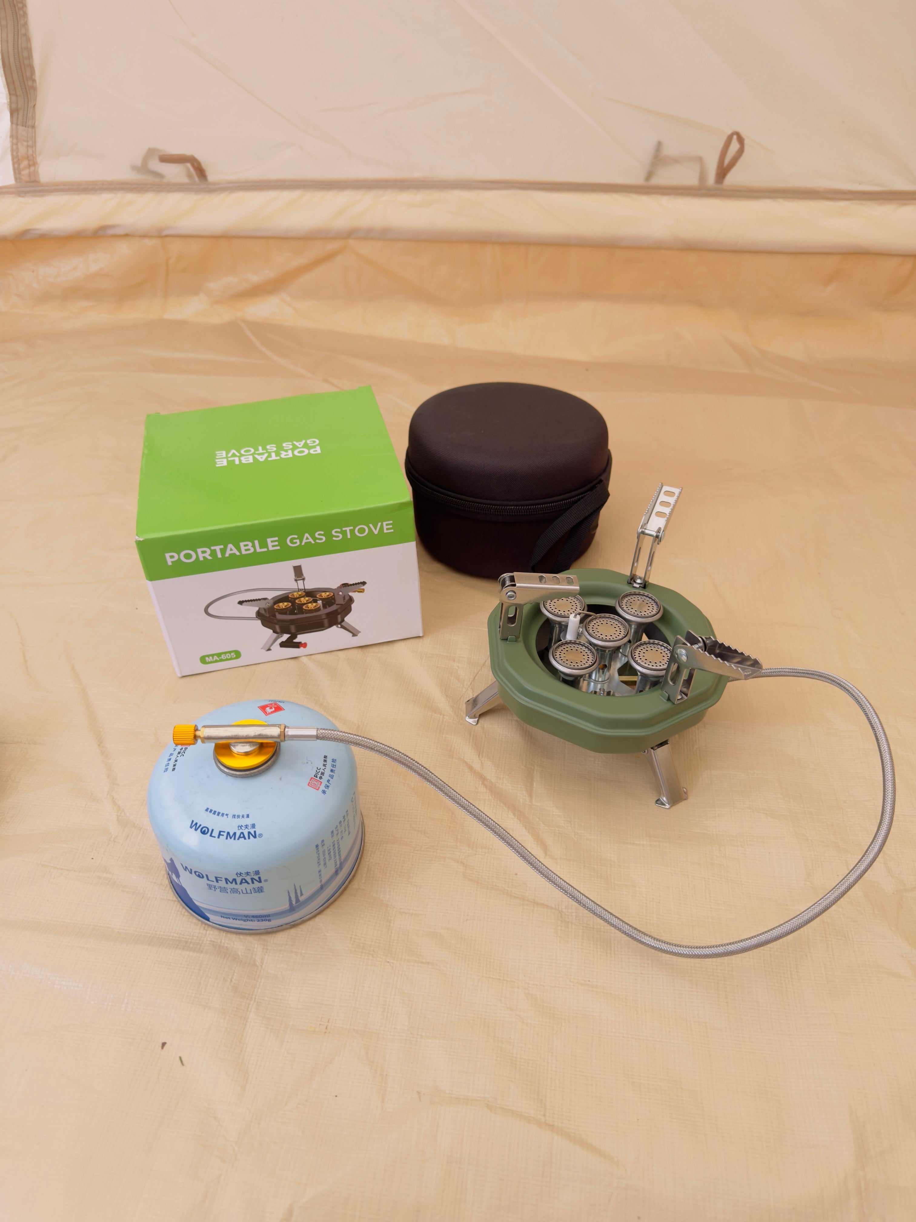 5 Burner Portable Camping Stove with High Flame Ma 605