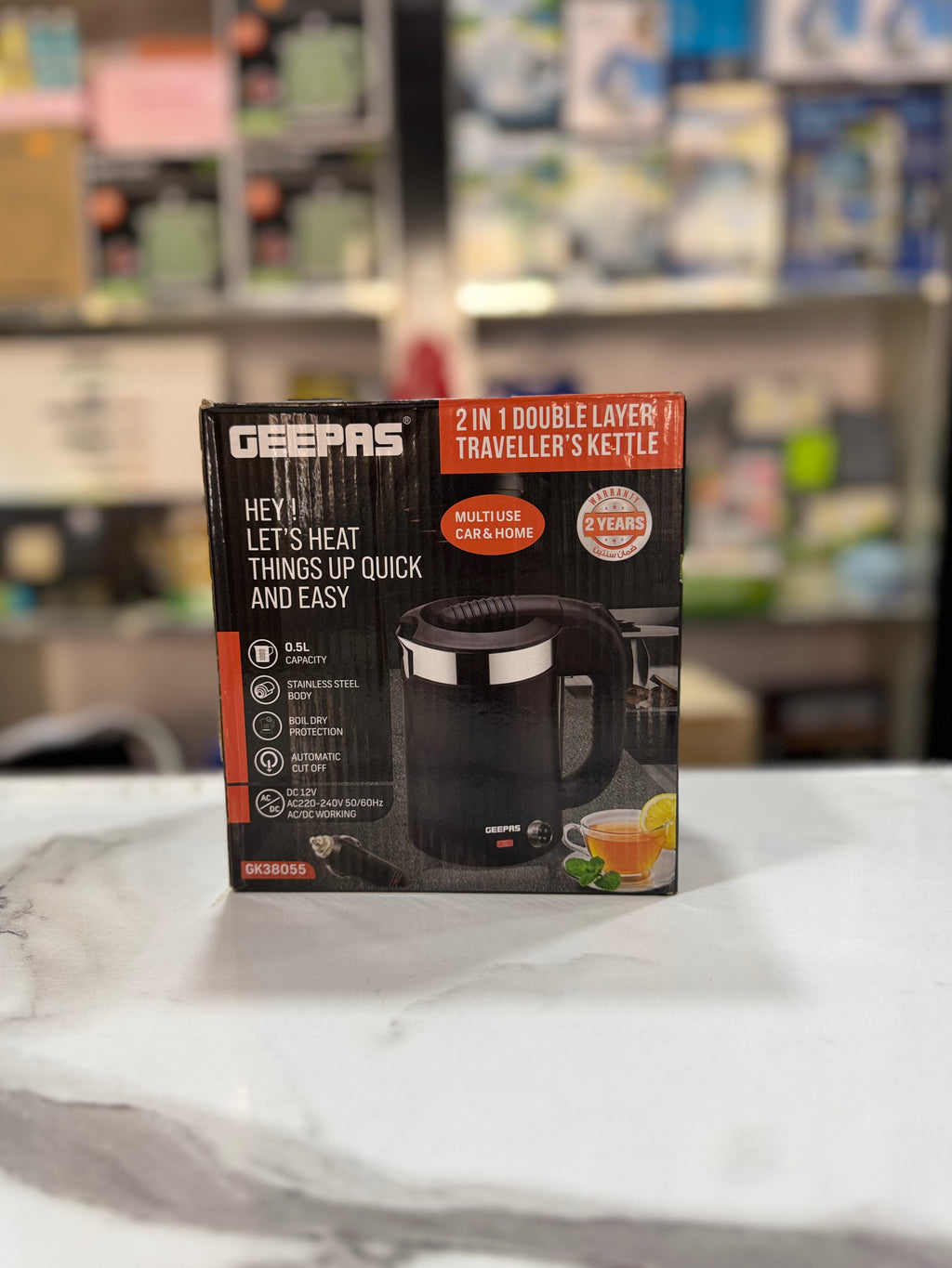 Geepas 2in1 Car Kettle 12V/220
