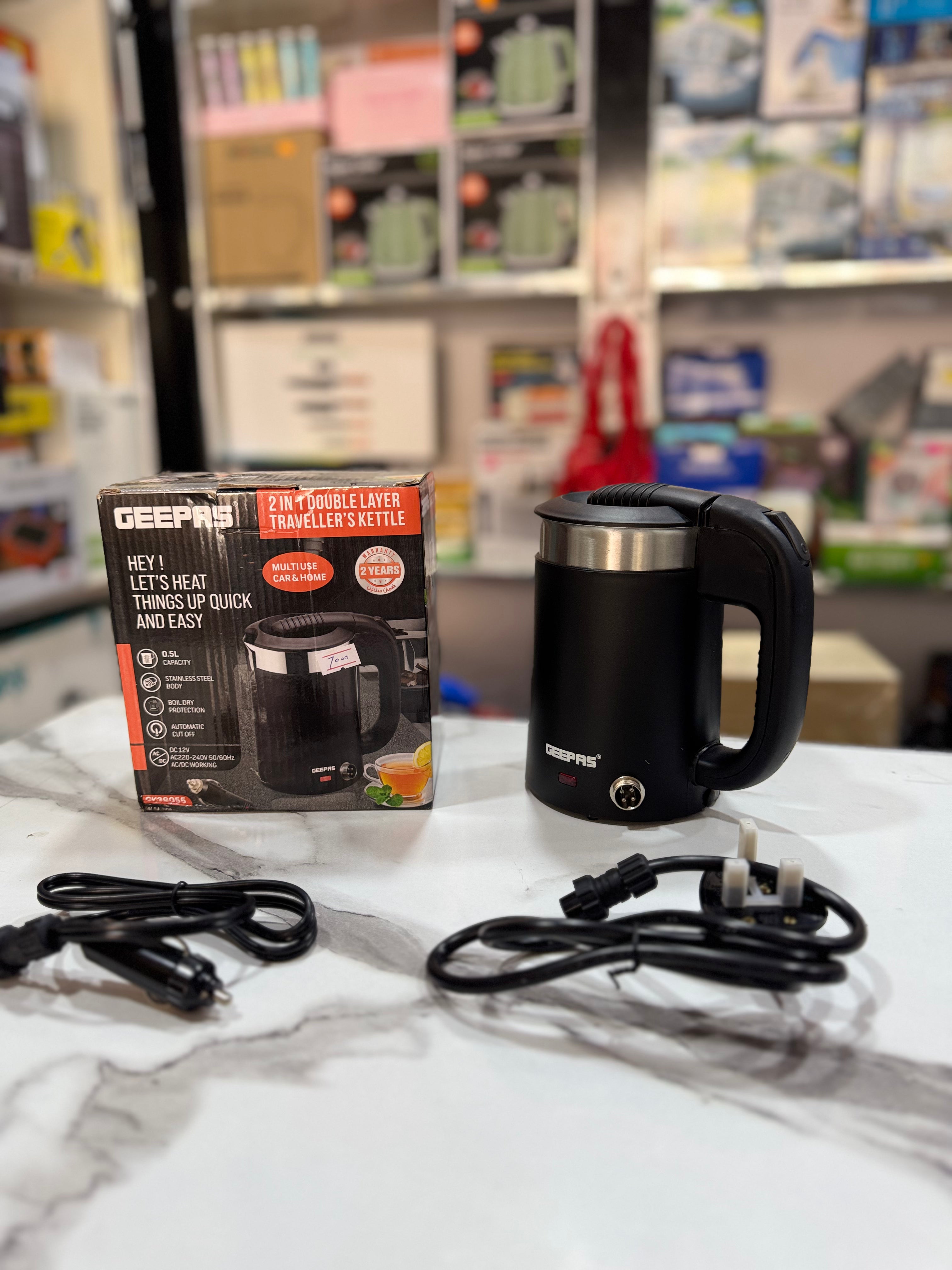 Geepas 2in1 Car Kettle 12V/220