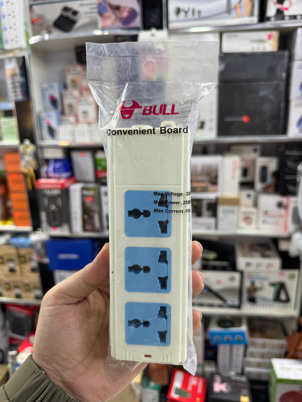 Bull 3 Pin 3 Way Extension Board without Wire