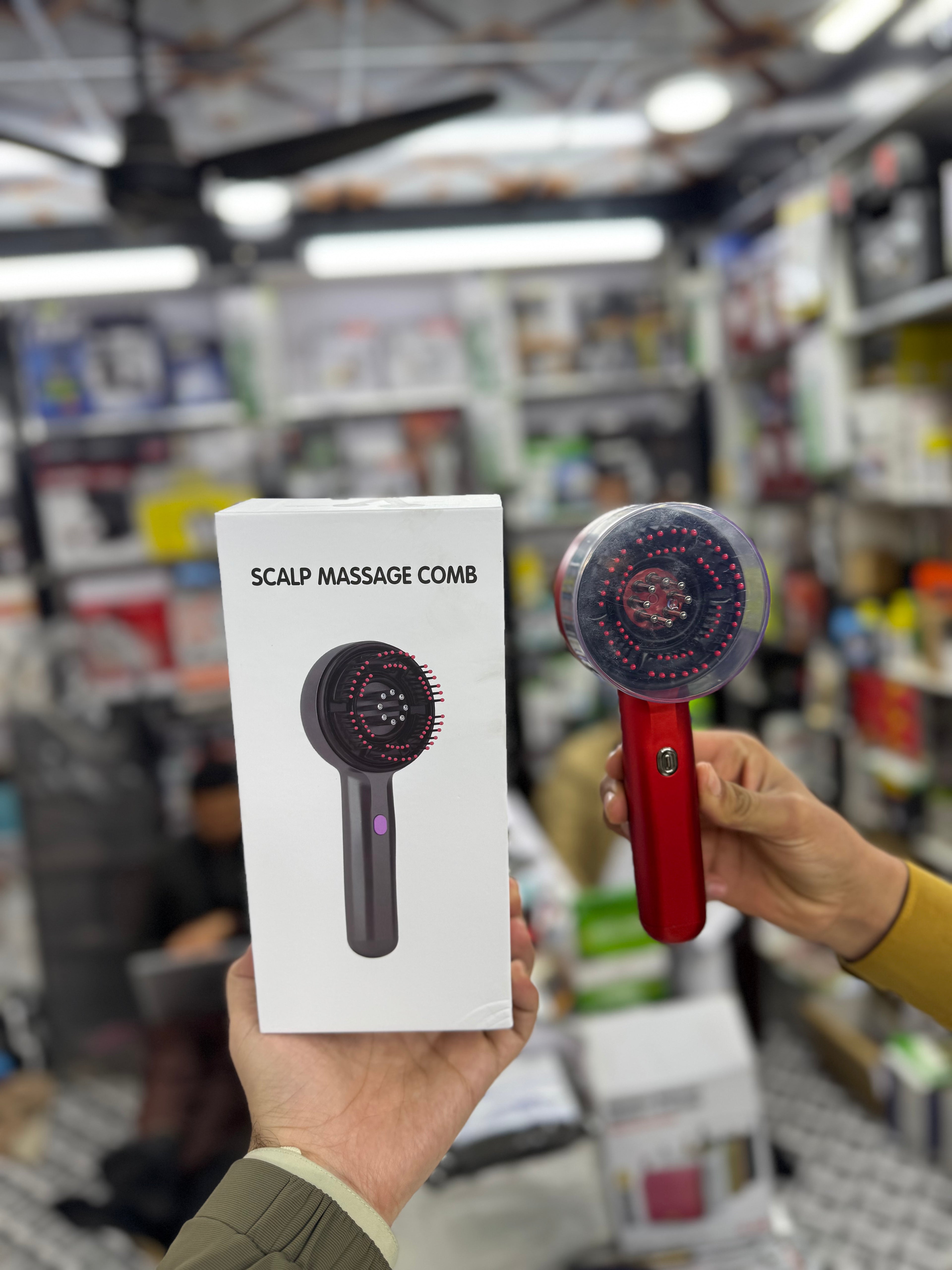 Comb Scalp Head Oil Massager