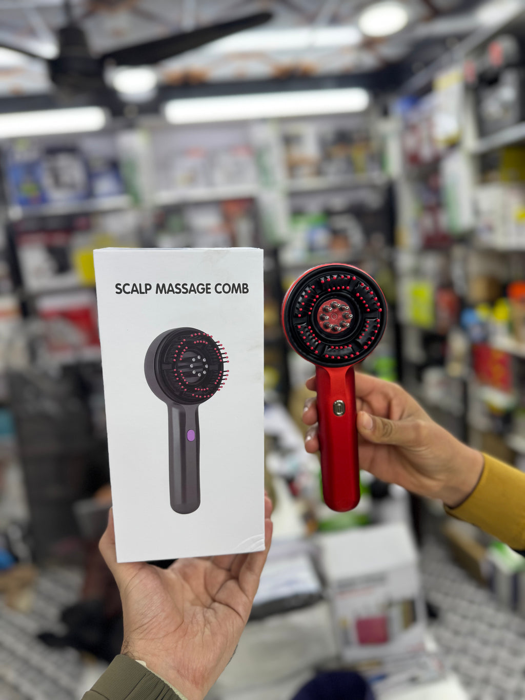 Comb Scalp Head Oil Massager