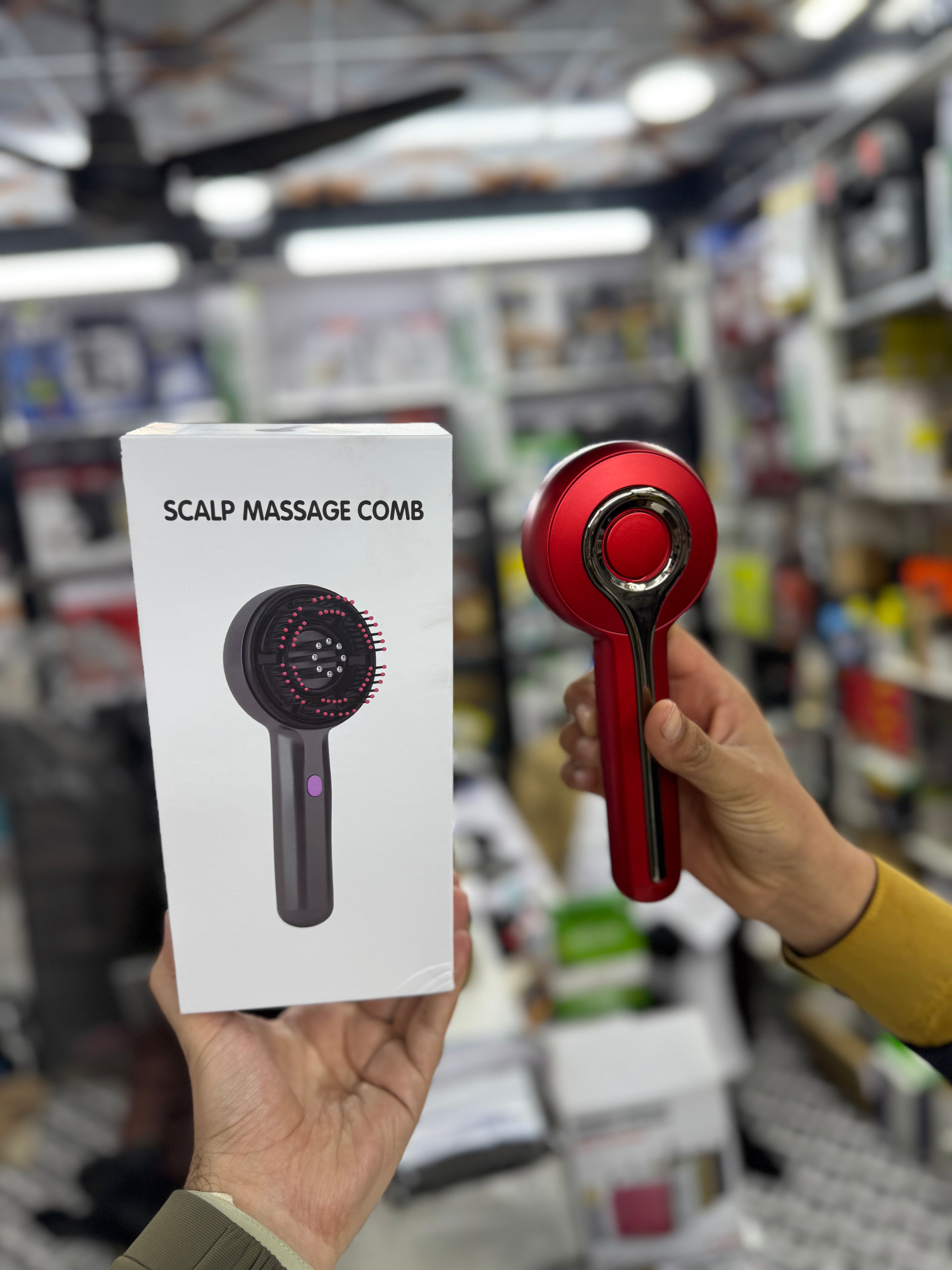 Comb Scalp Head Oil Massager