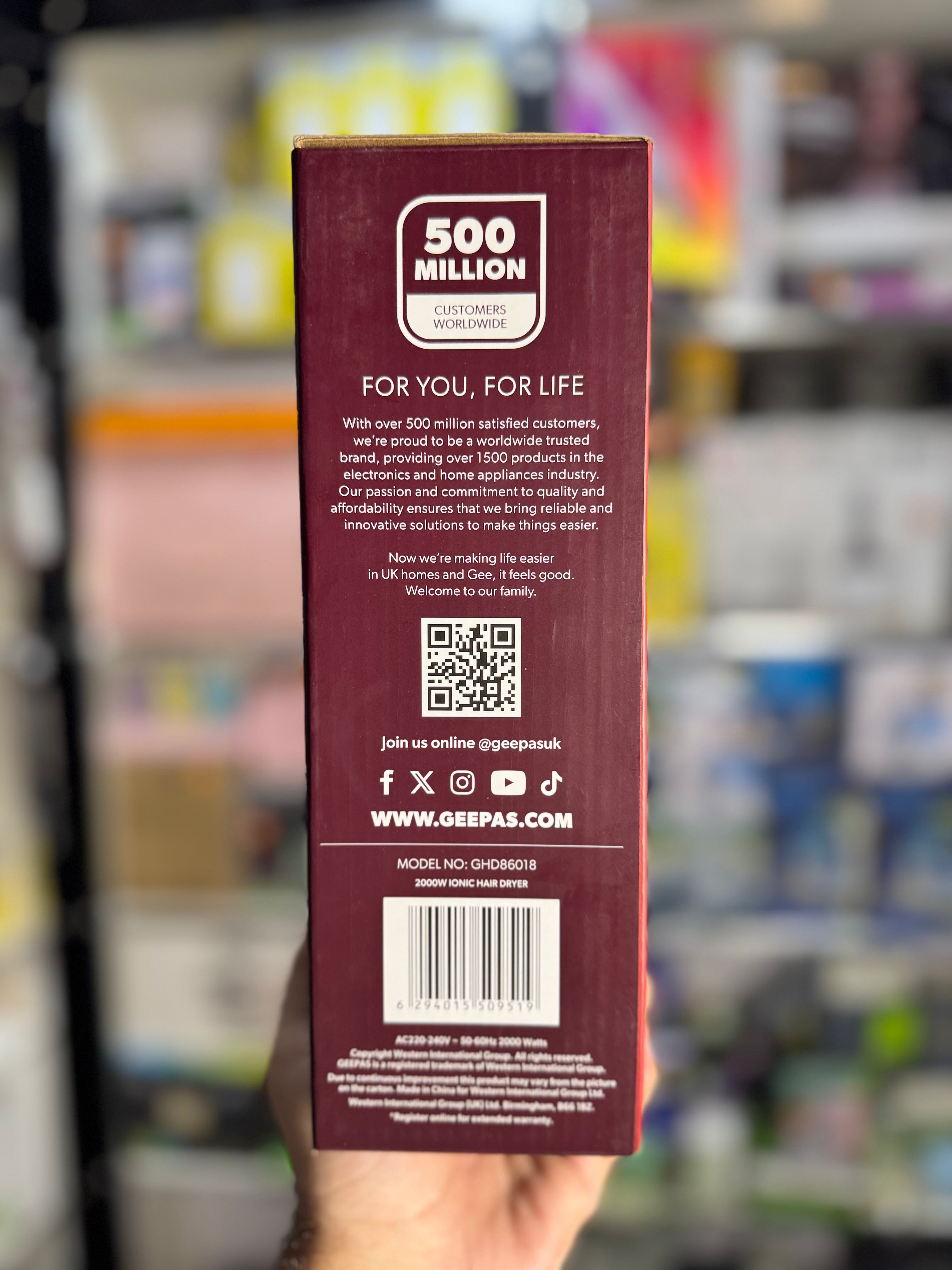 Geepas hair Dryer GHD86018