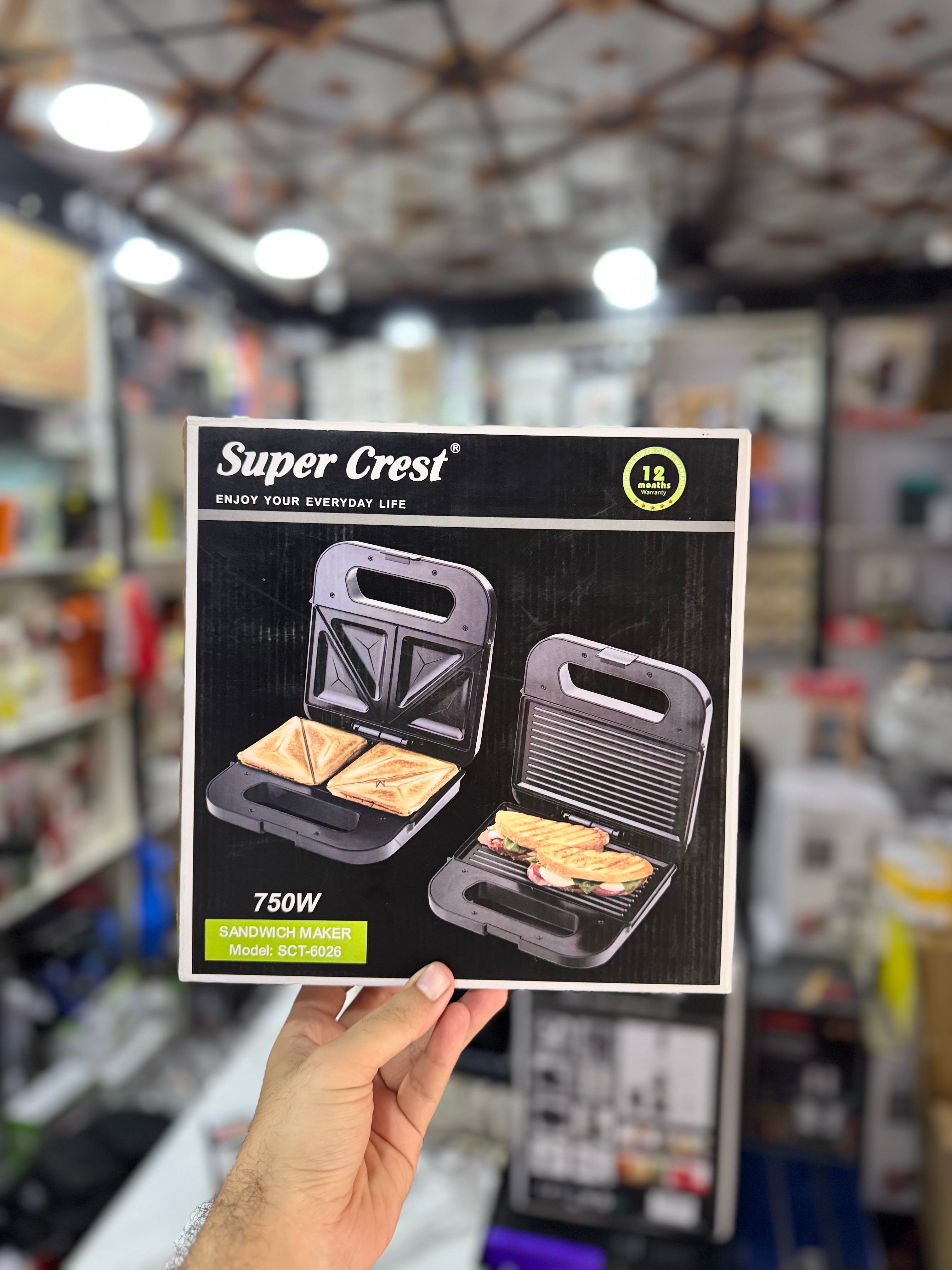 Super Crest Sandwich Maker SCT-6026