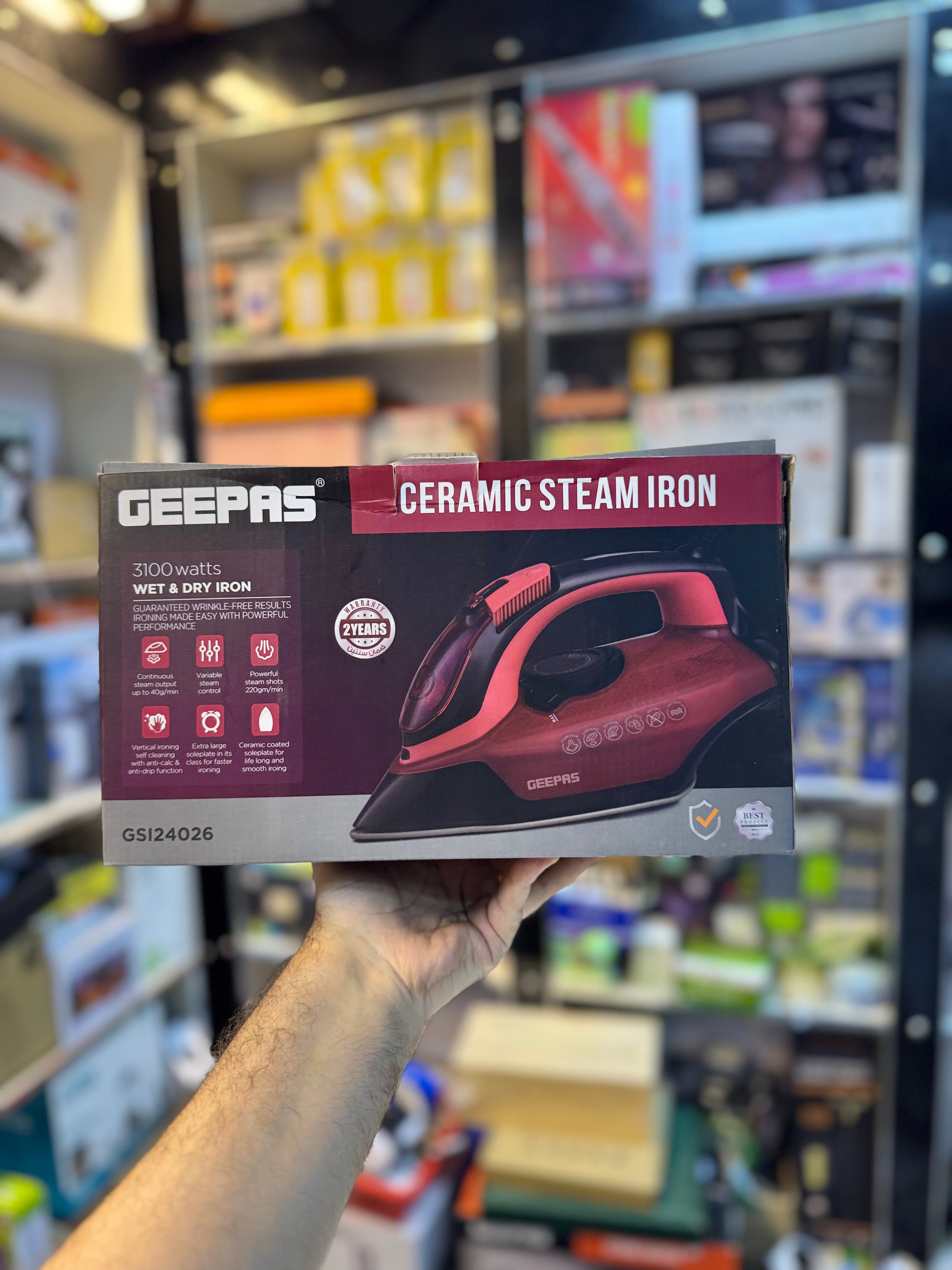 Geepas Ceramic Steam Iron GSI24026