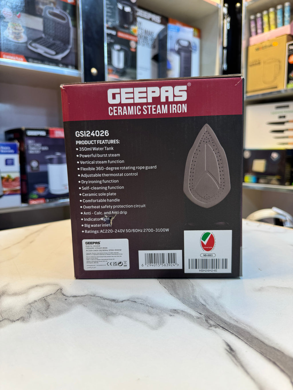 Geepas Ceramic Steam Iron GSI24026