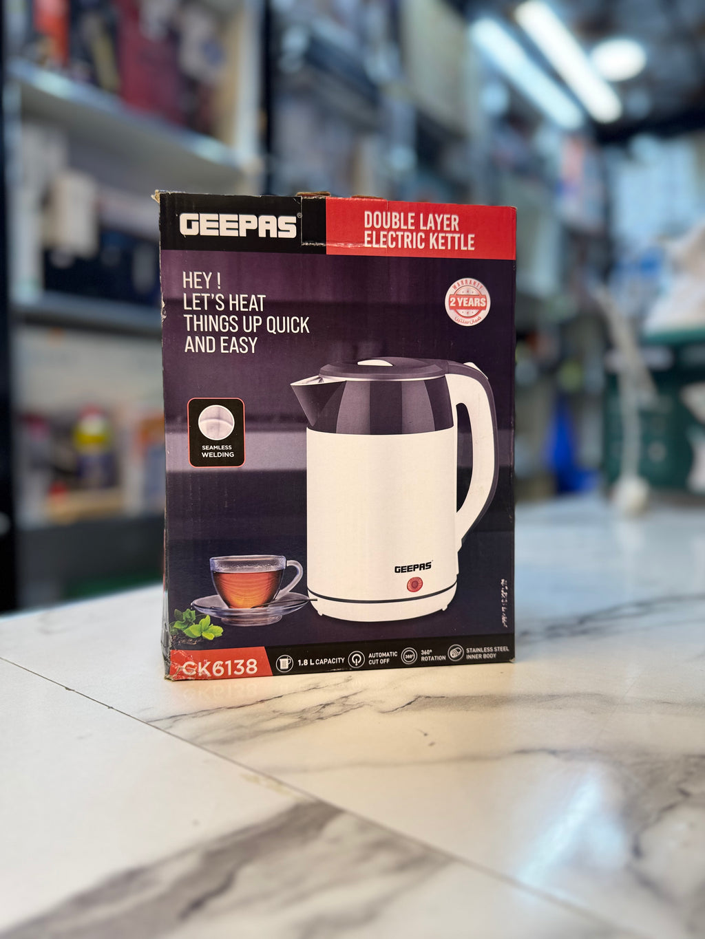 Geepas Double Layer Electric Kettle CK6138