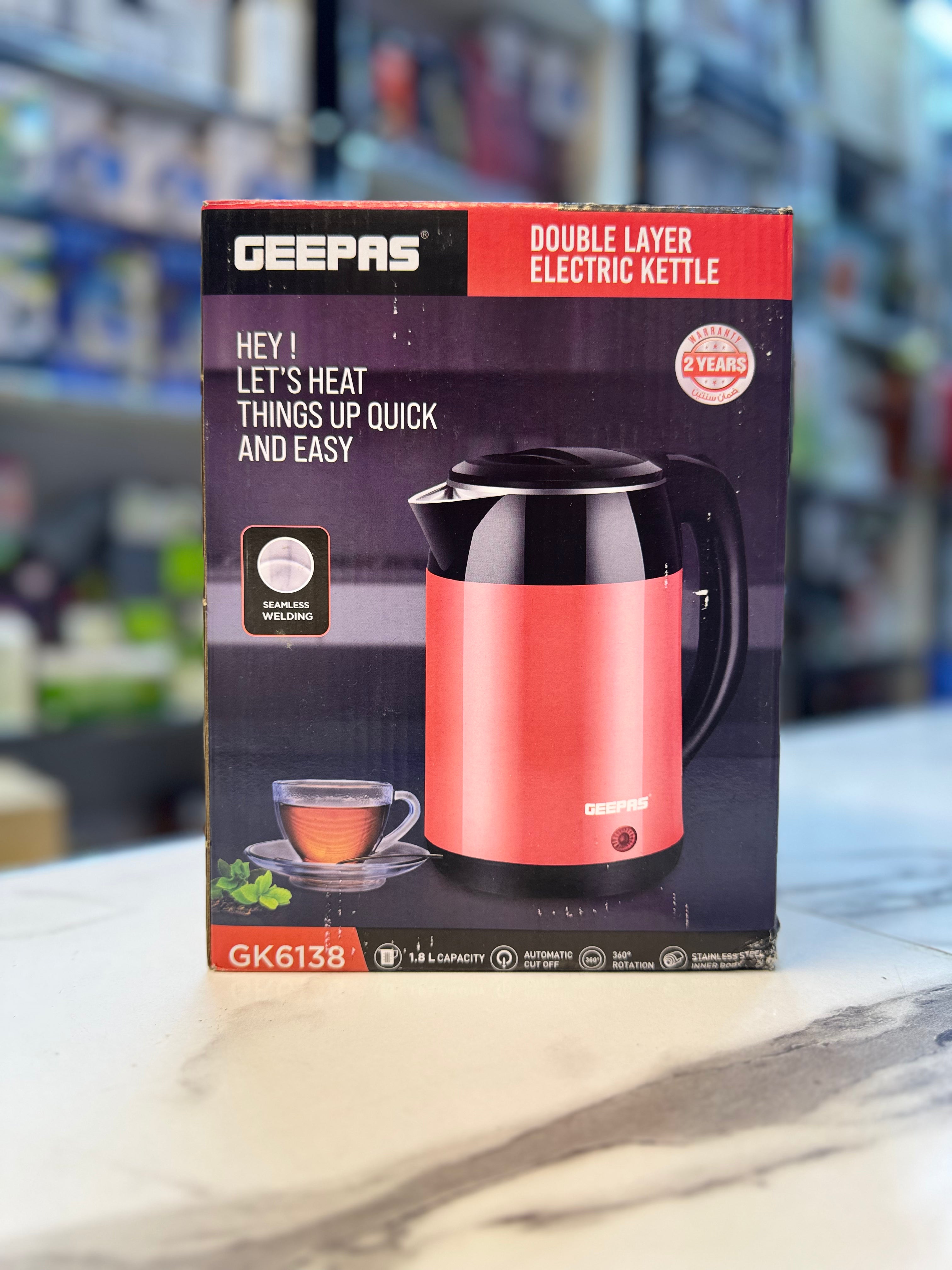 Geepas Double Layer Electric Kettle CK6138