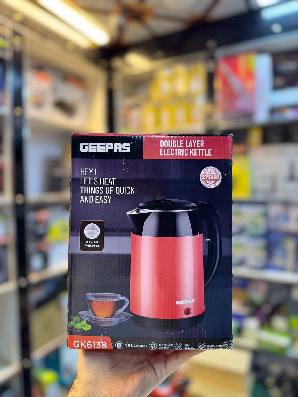 Geepas Double Layer Electric Kettle CK6138