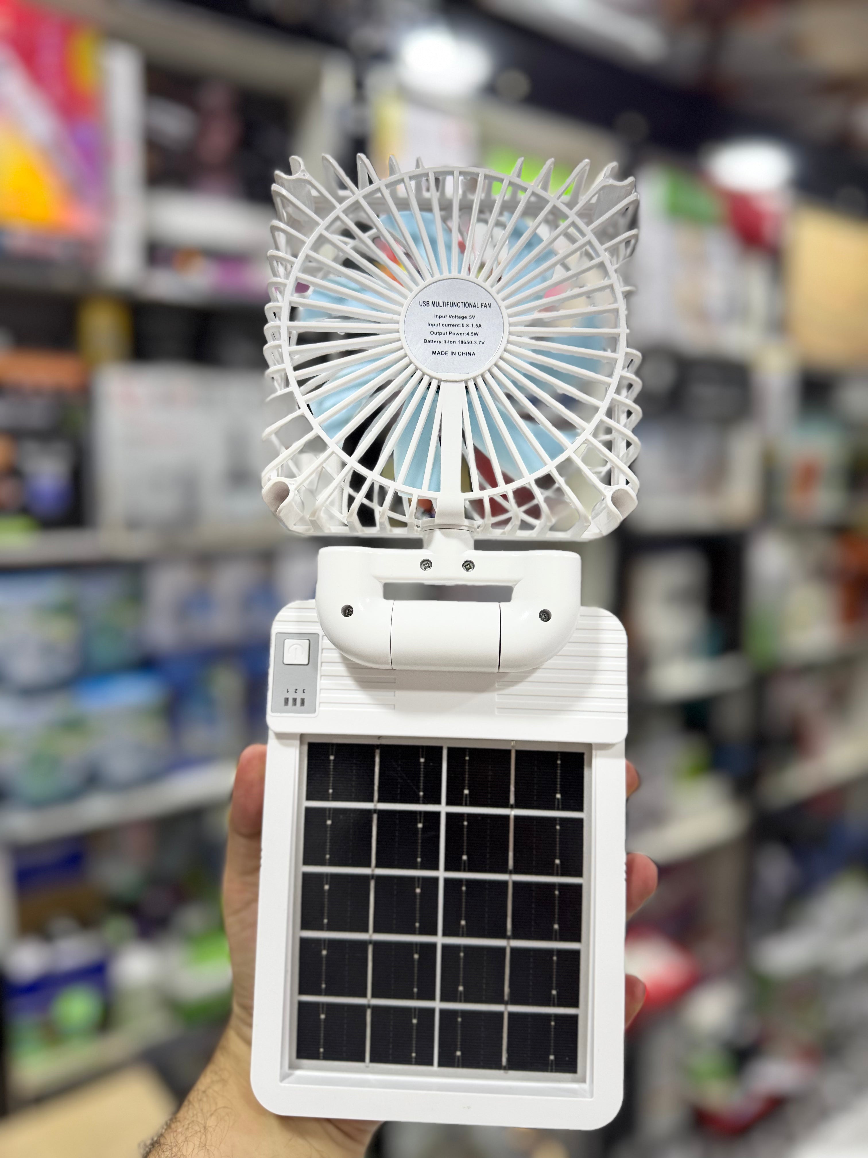 Double Head Solar Charging Fan