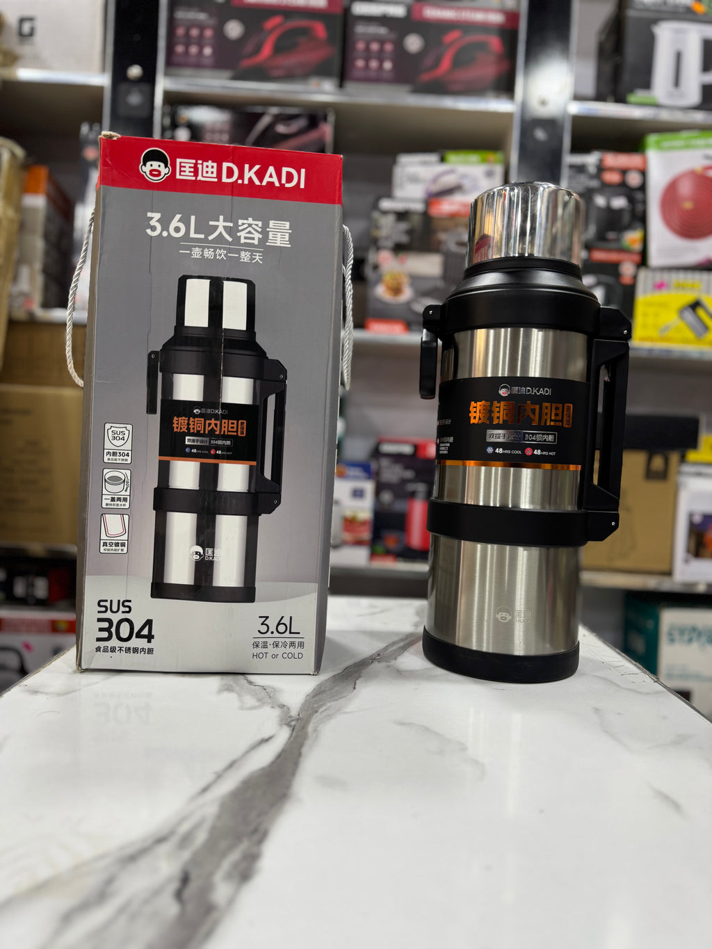 D.kadi 3.6 L Large Capacity Vacuum Flask
