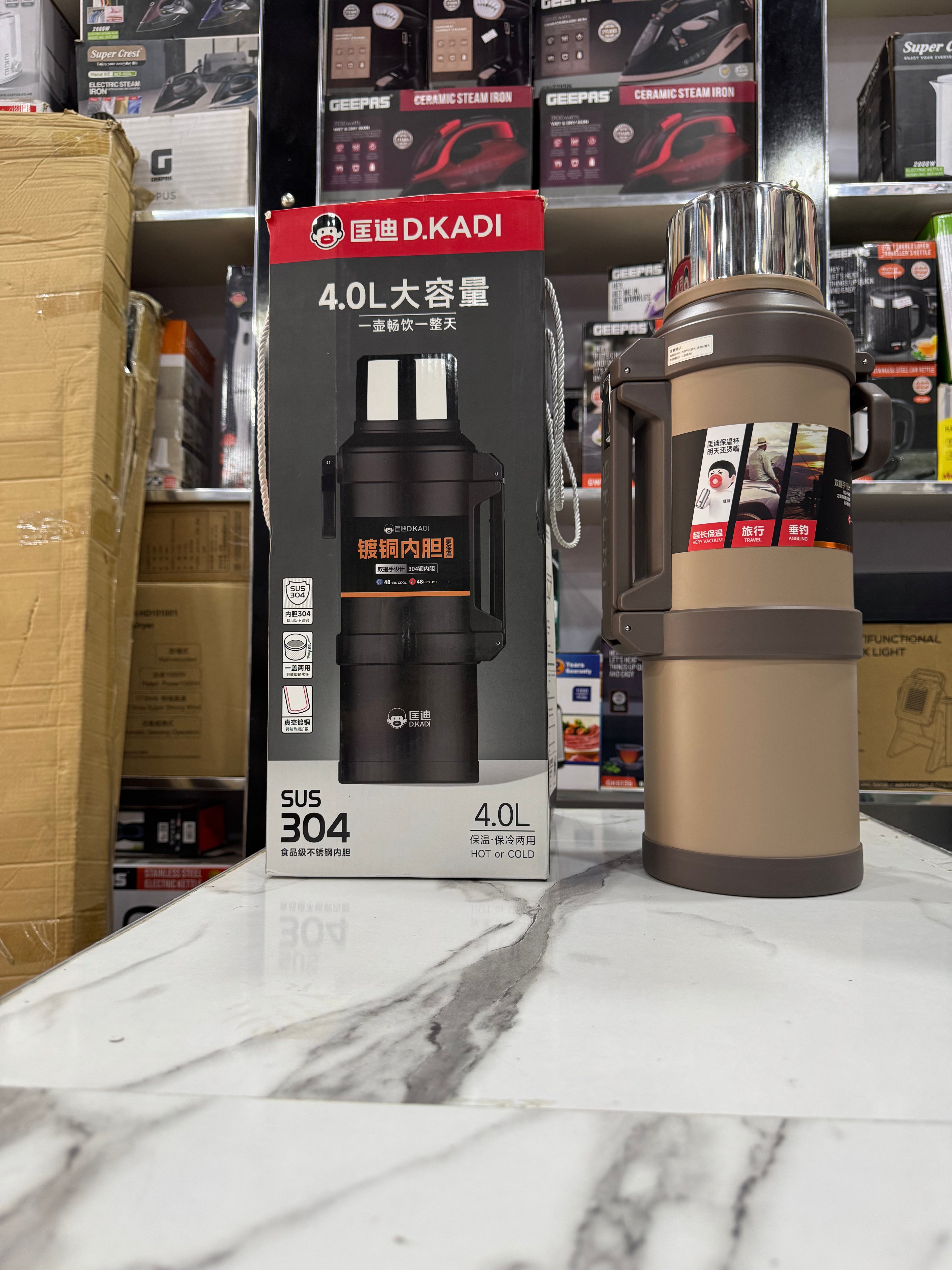 D.kadi 4L Large Capacity Vacuum Flask