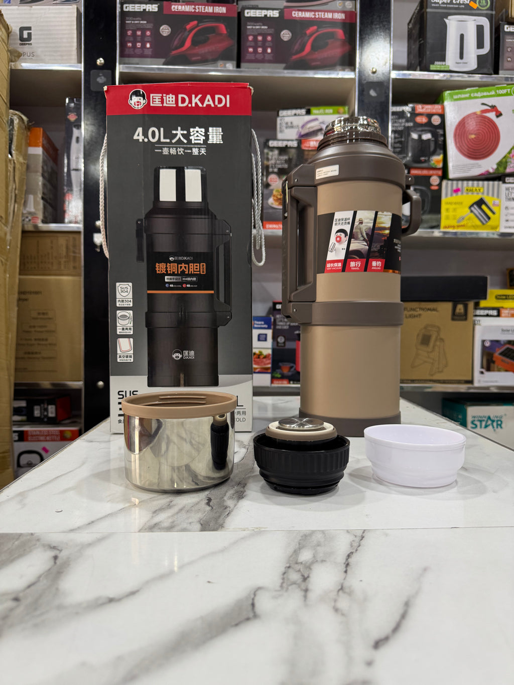 D.kadi 4L Large Capacity Vacuum Flask