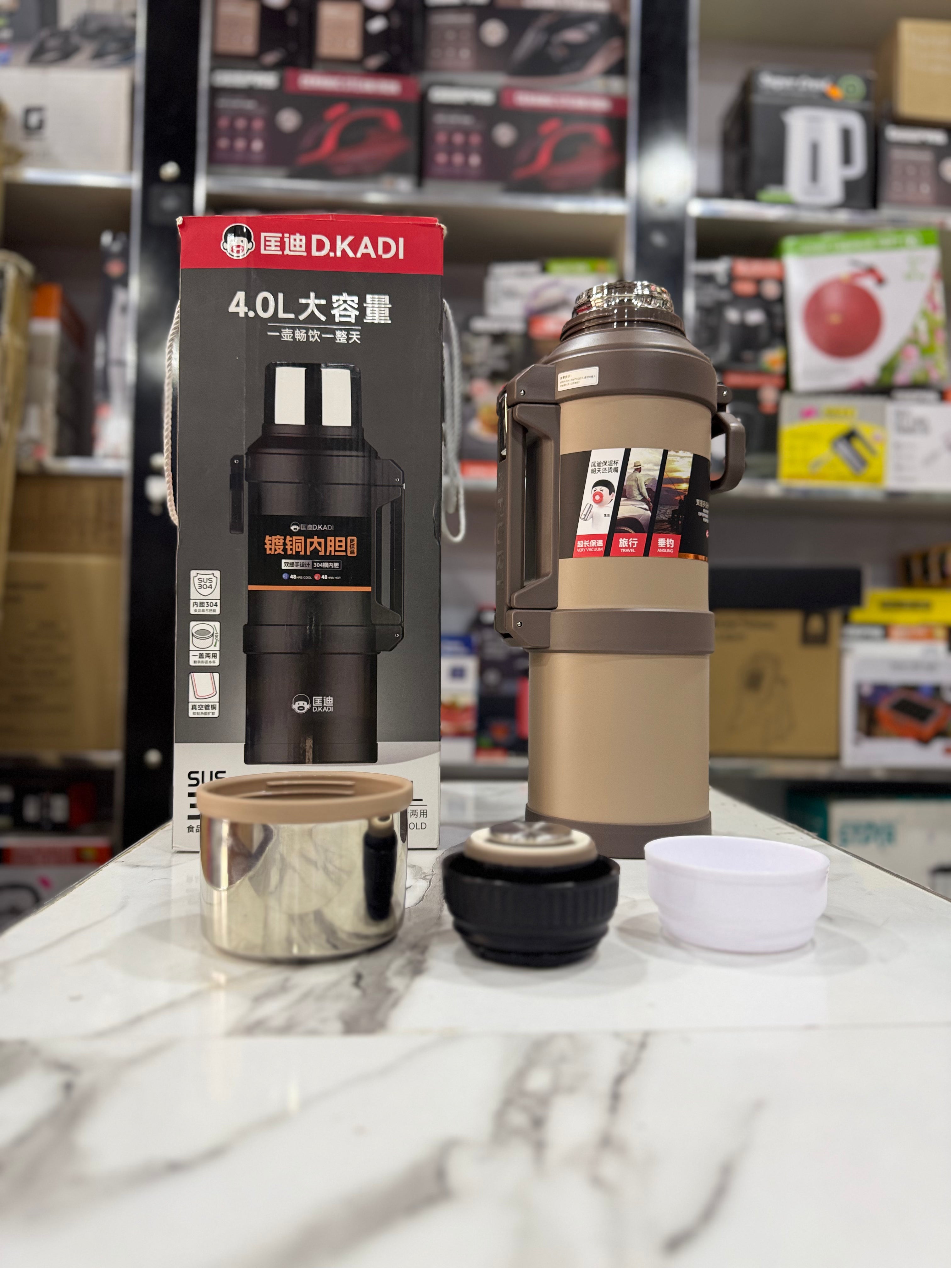 D.kadi 4L Large Capacity Vacuum Flask