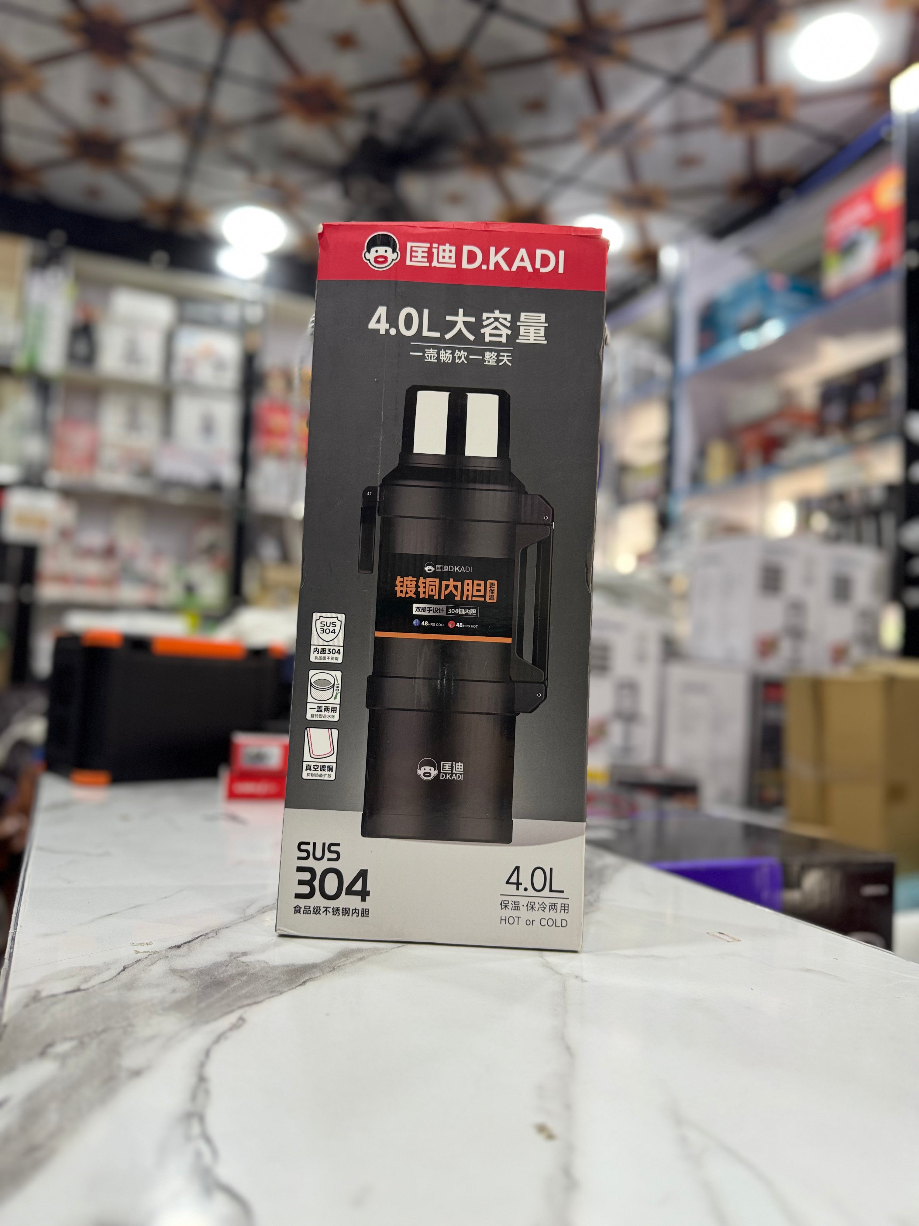 D.kadi 4L Large Capacity Vacuum Flask