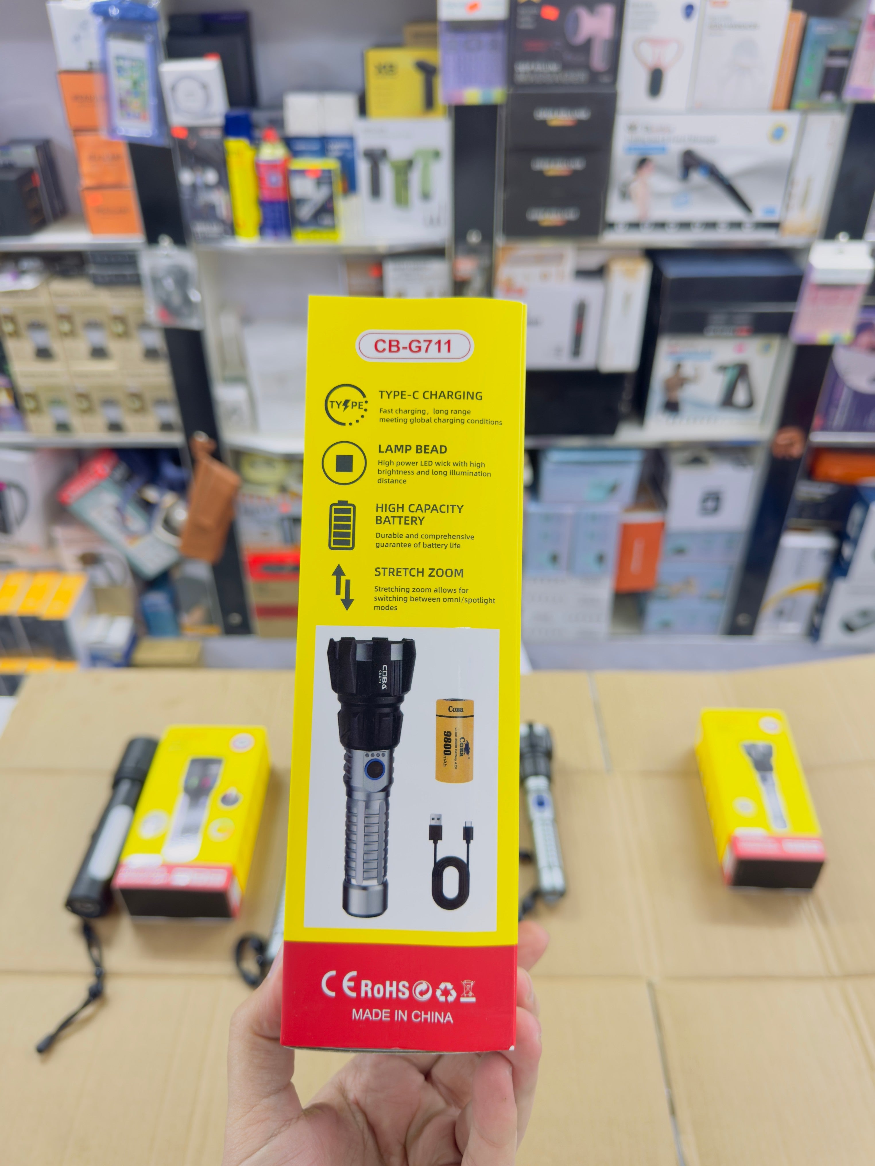 Aluminium Alloy Coba Led Flashlight CB-711