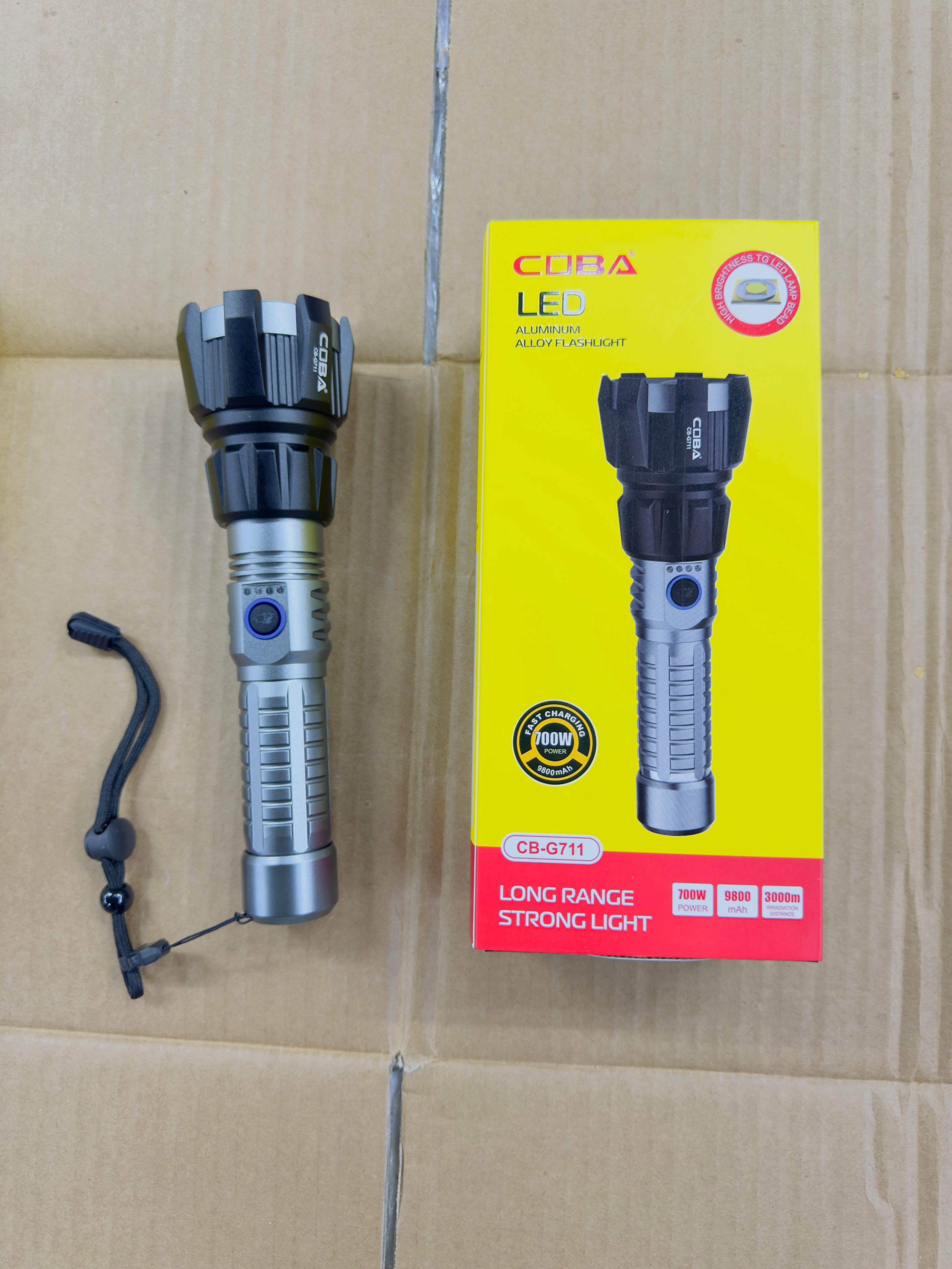 Aluminium Alloy Coba Led Flashlight CB-711