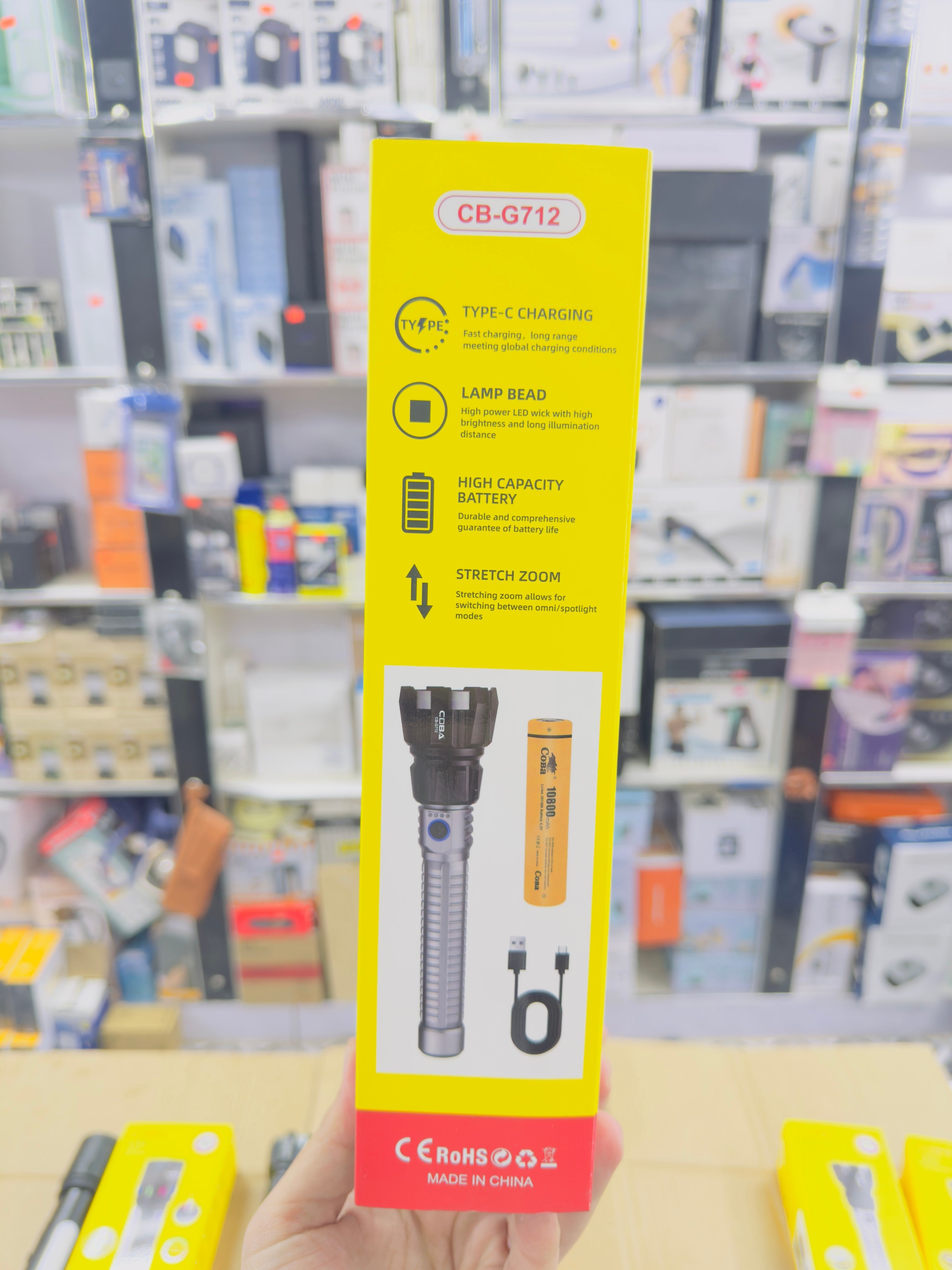 Aluminium Alloy Coba Strong Flashlight CB-G712