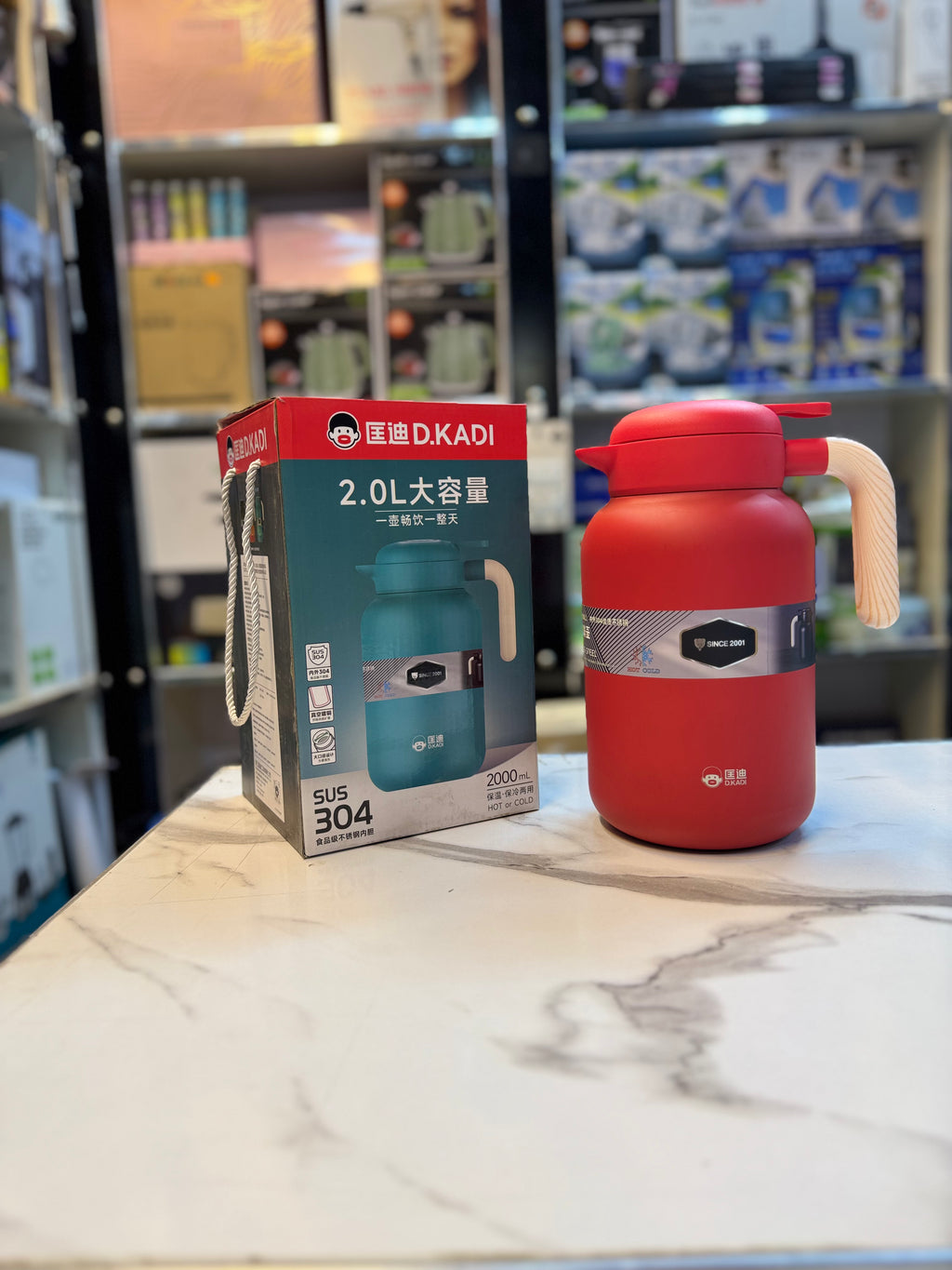 D.Kadi 2000ml 3 Layer Stainless Steel Thermos - Hot and Cold Thermos