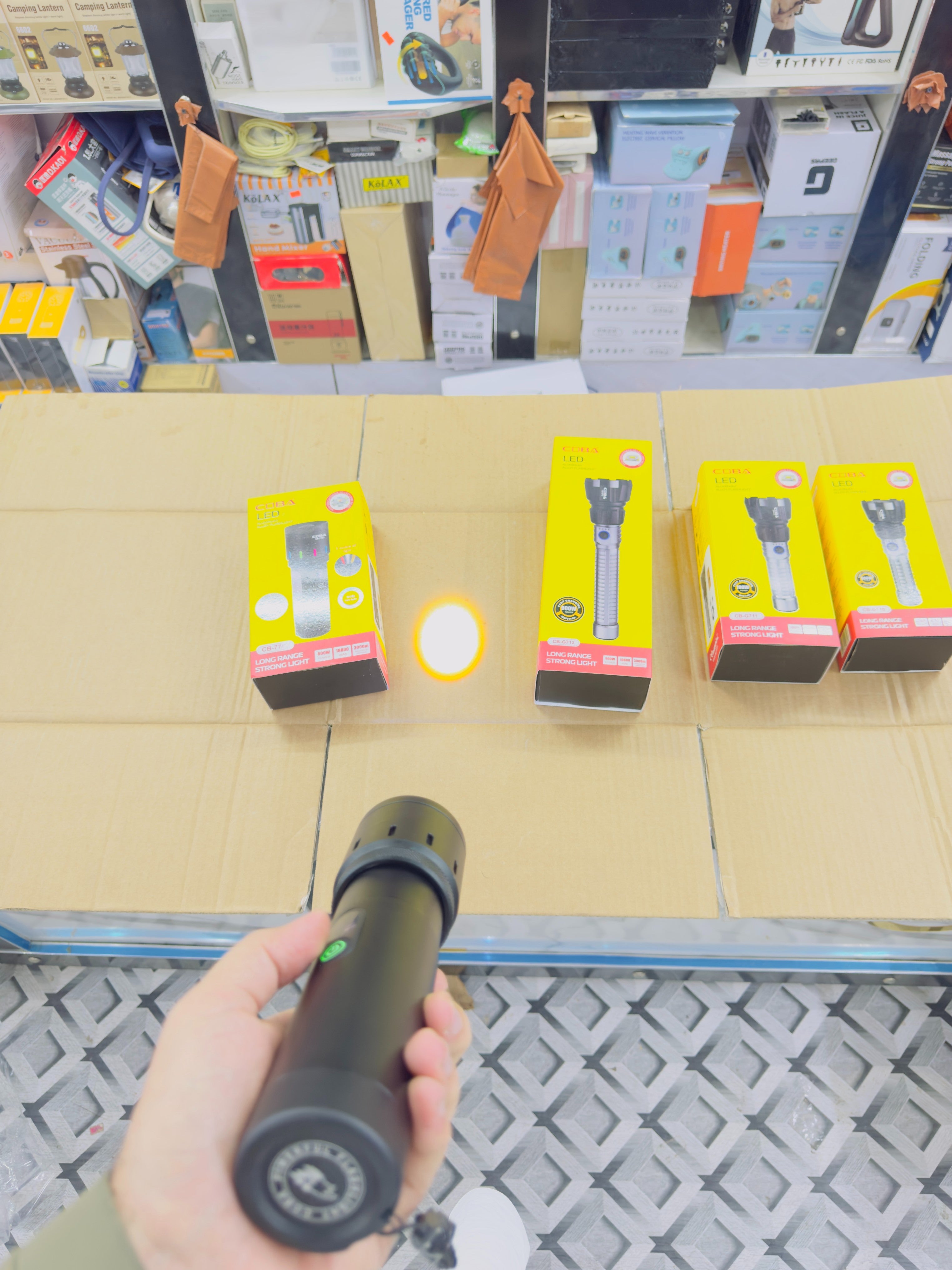 Aluminium Alloy Coba Multi Colour Flashlight CB-7703