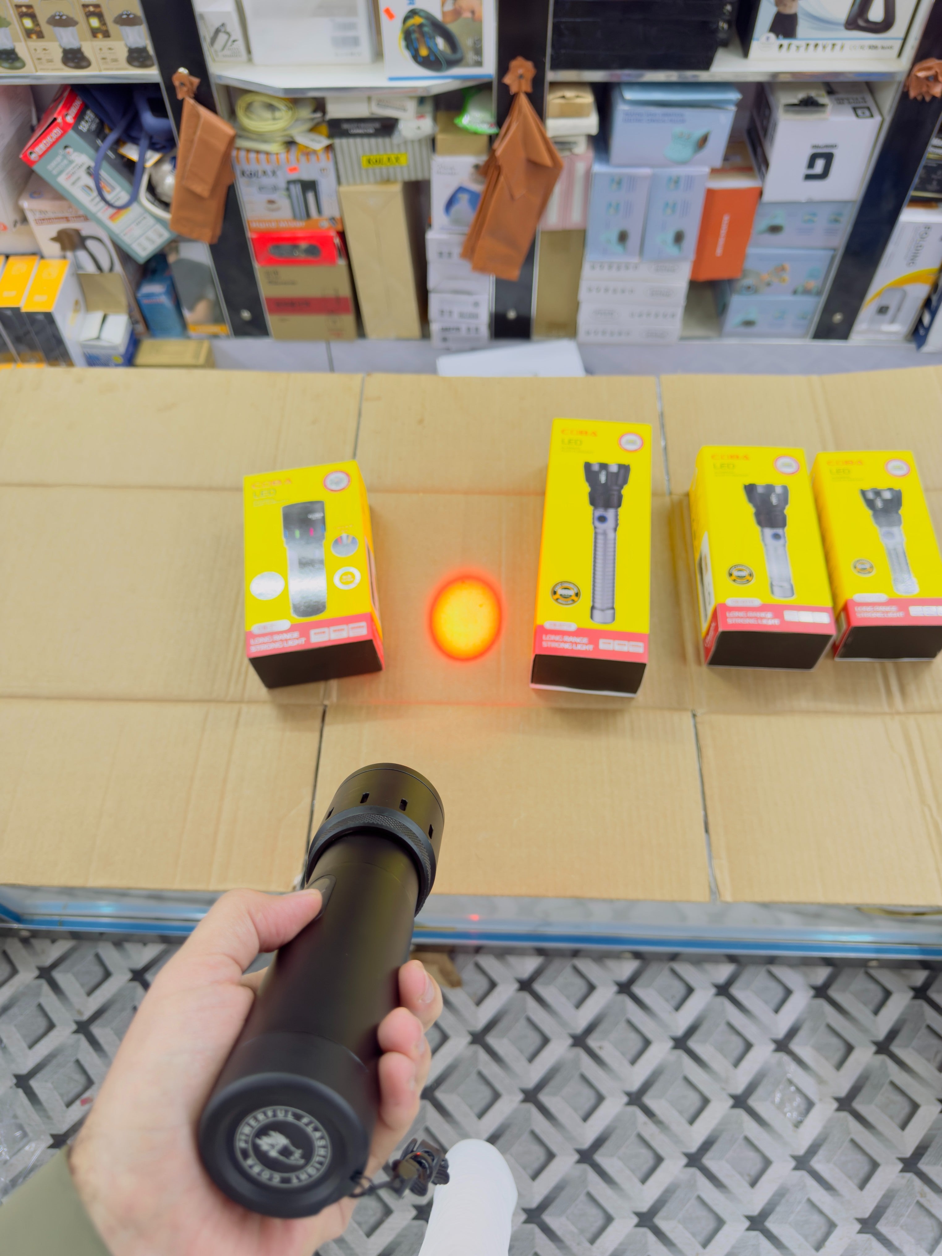 Aluminium Alloy Coba Multi Colour Flashlight CB-7703