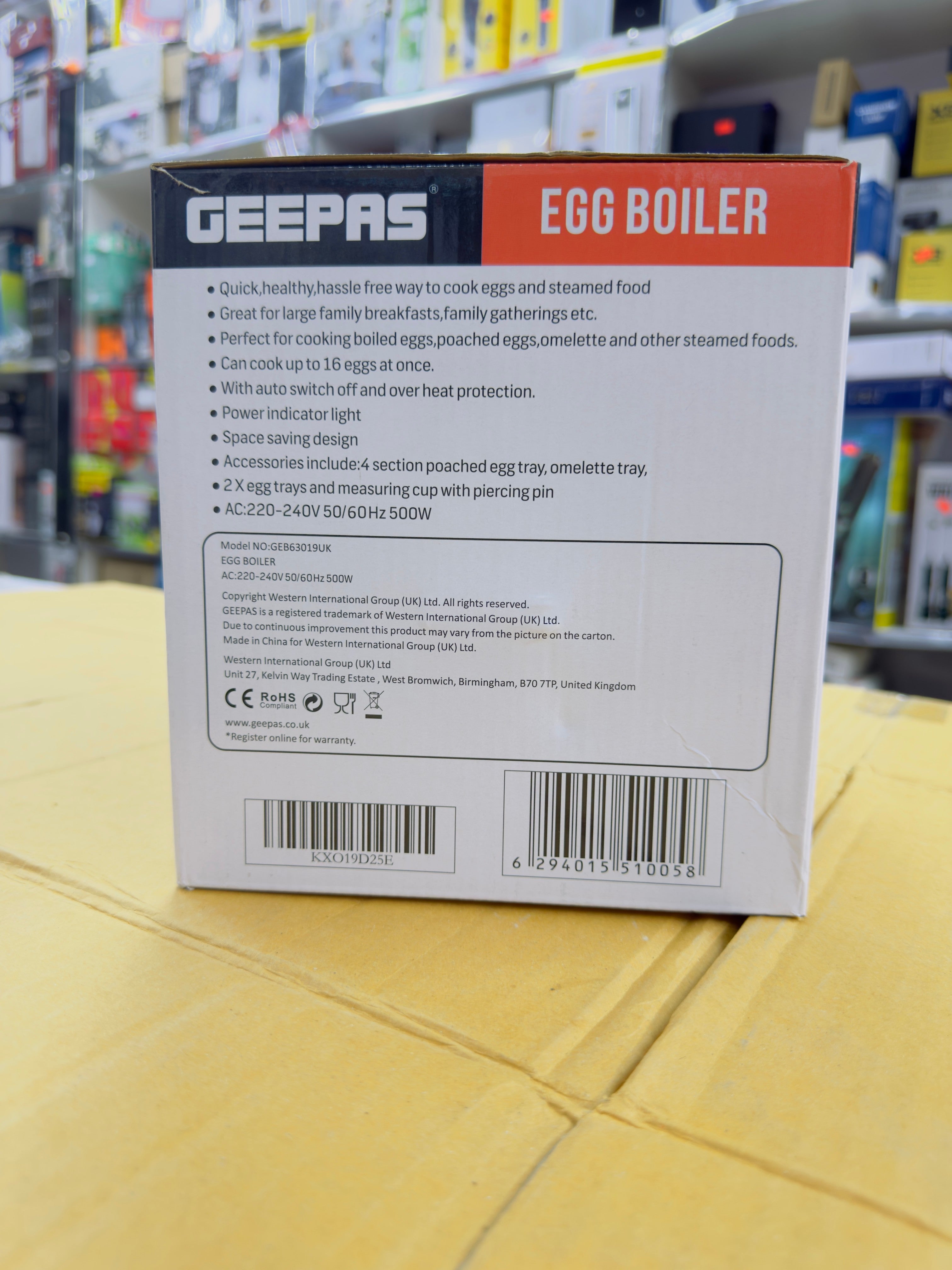 Geepas Egg Boiler GEB63019UK