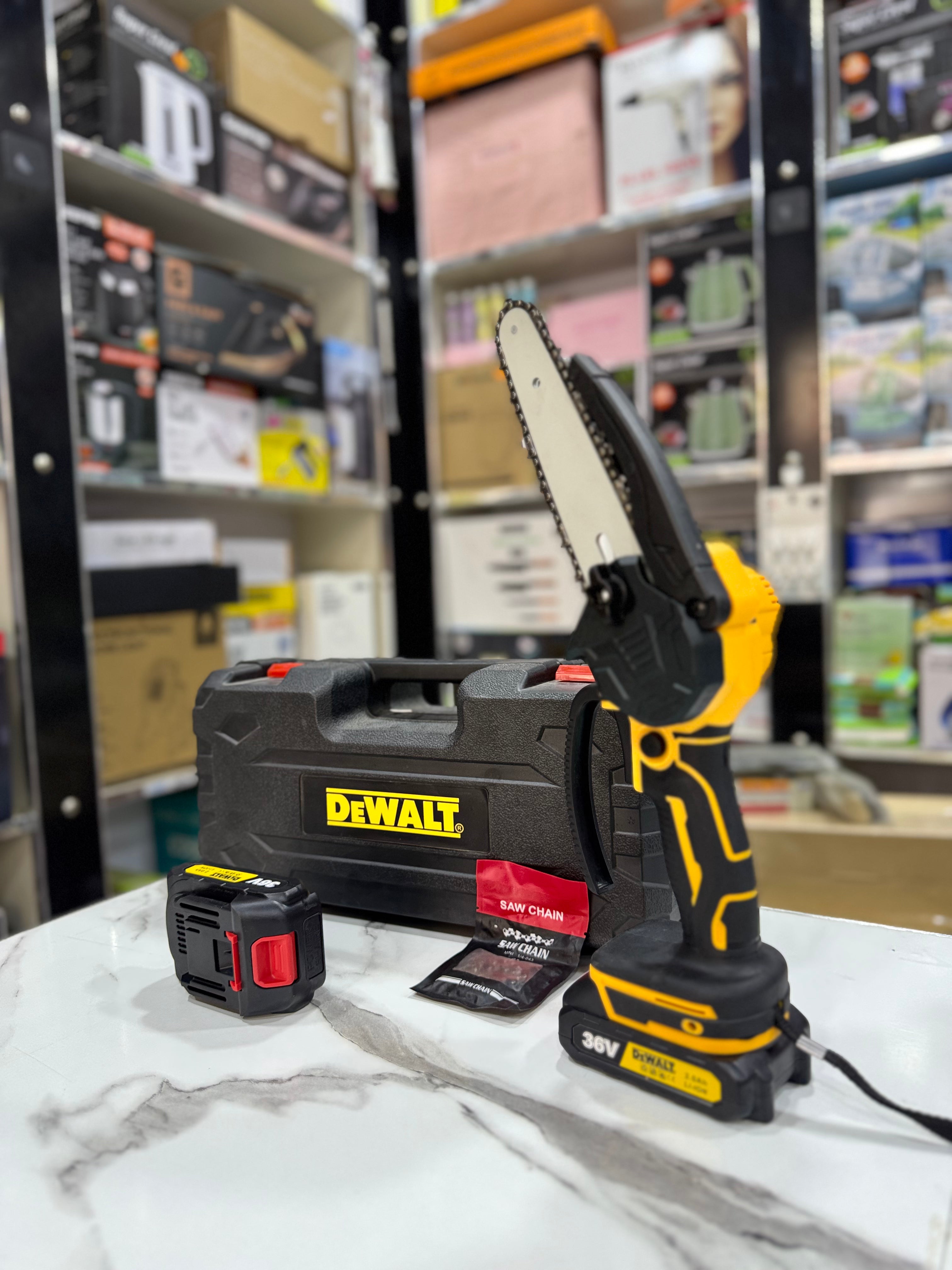 Dewalt Chargeable Chainsaw with double batteries