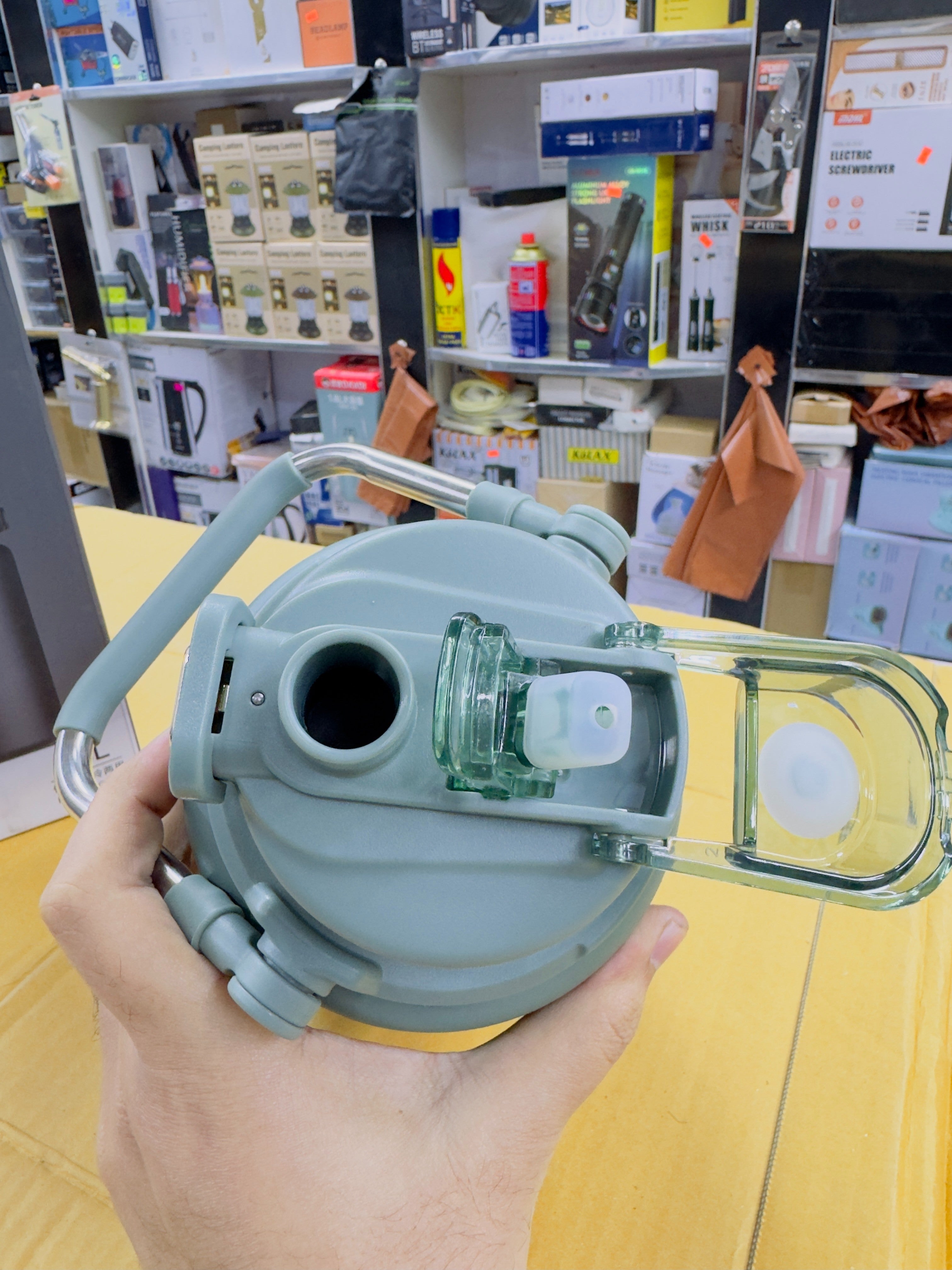 D.Kadi 1.8L Double Straw Water Bottle