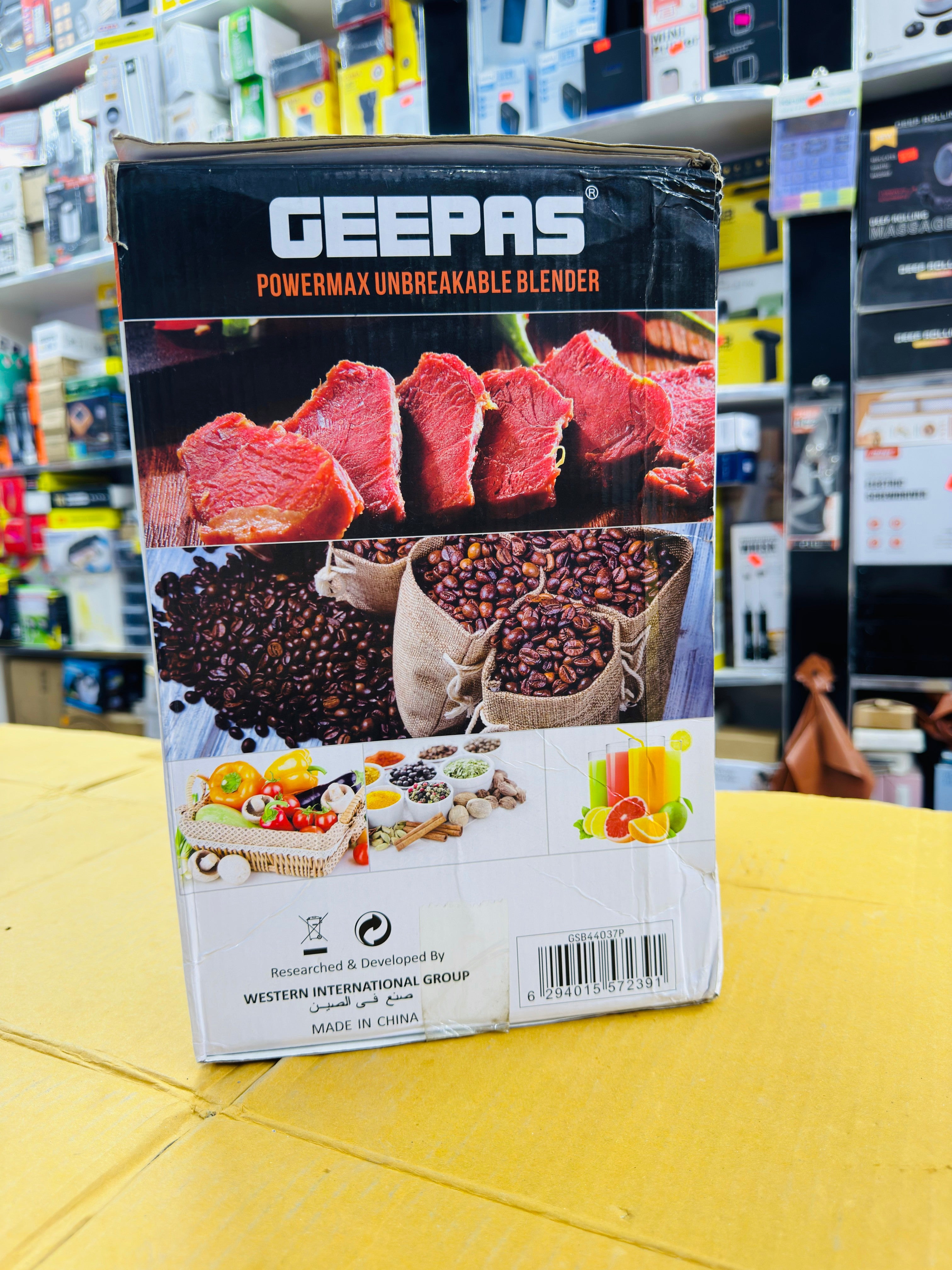 Geepas Power Max Unbreakable Blender 600W GSB44037P