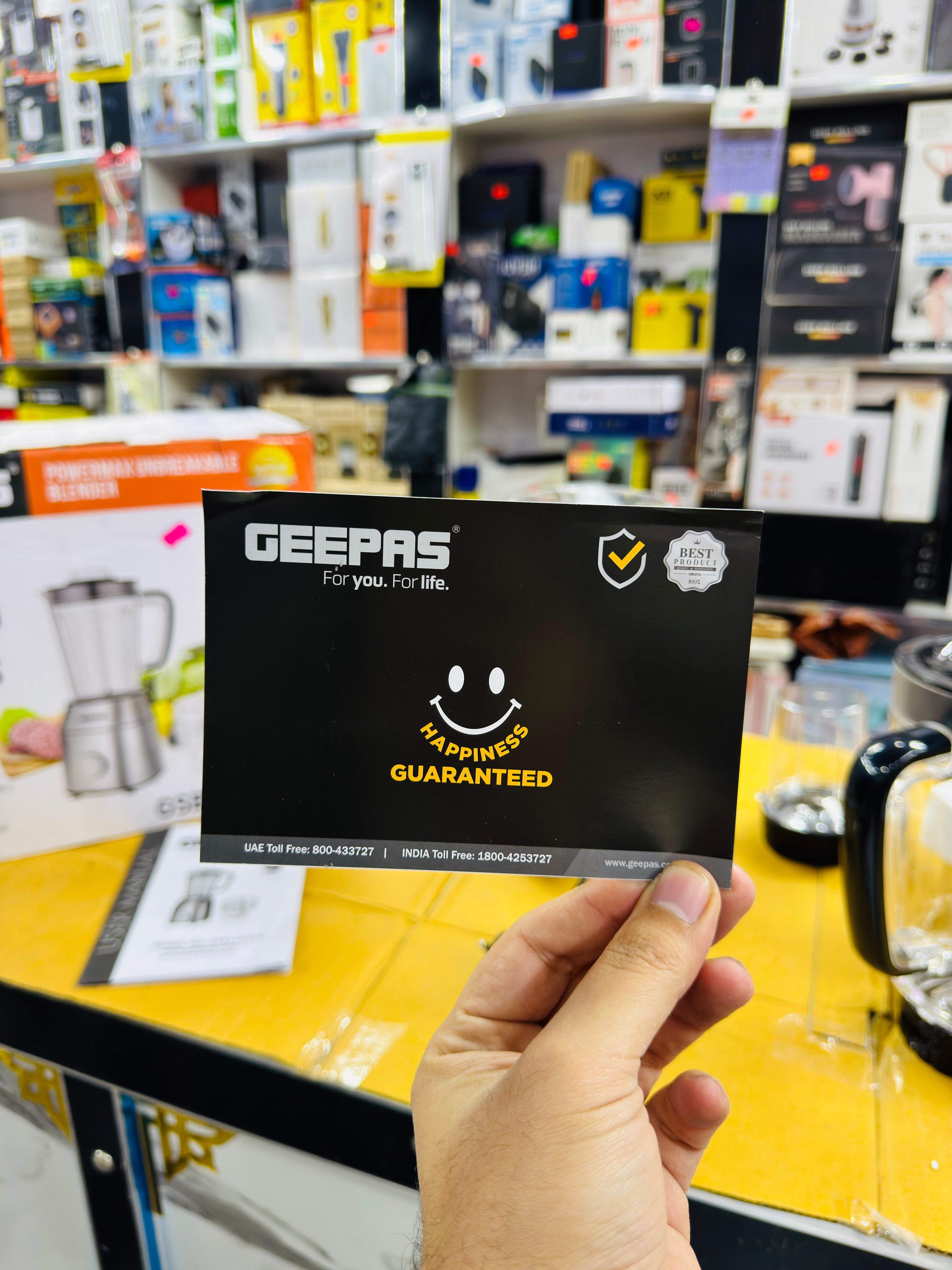 Geepas Power Max Unbreakable Blender 600W GSB44037P