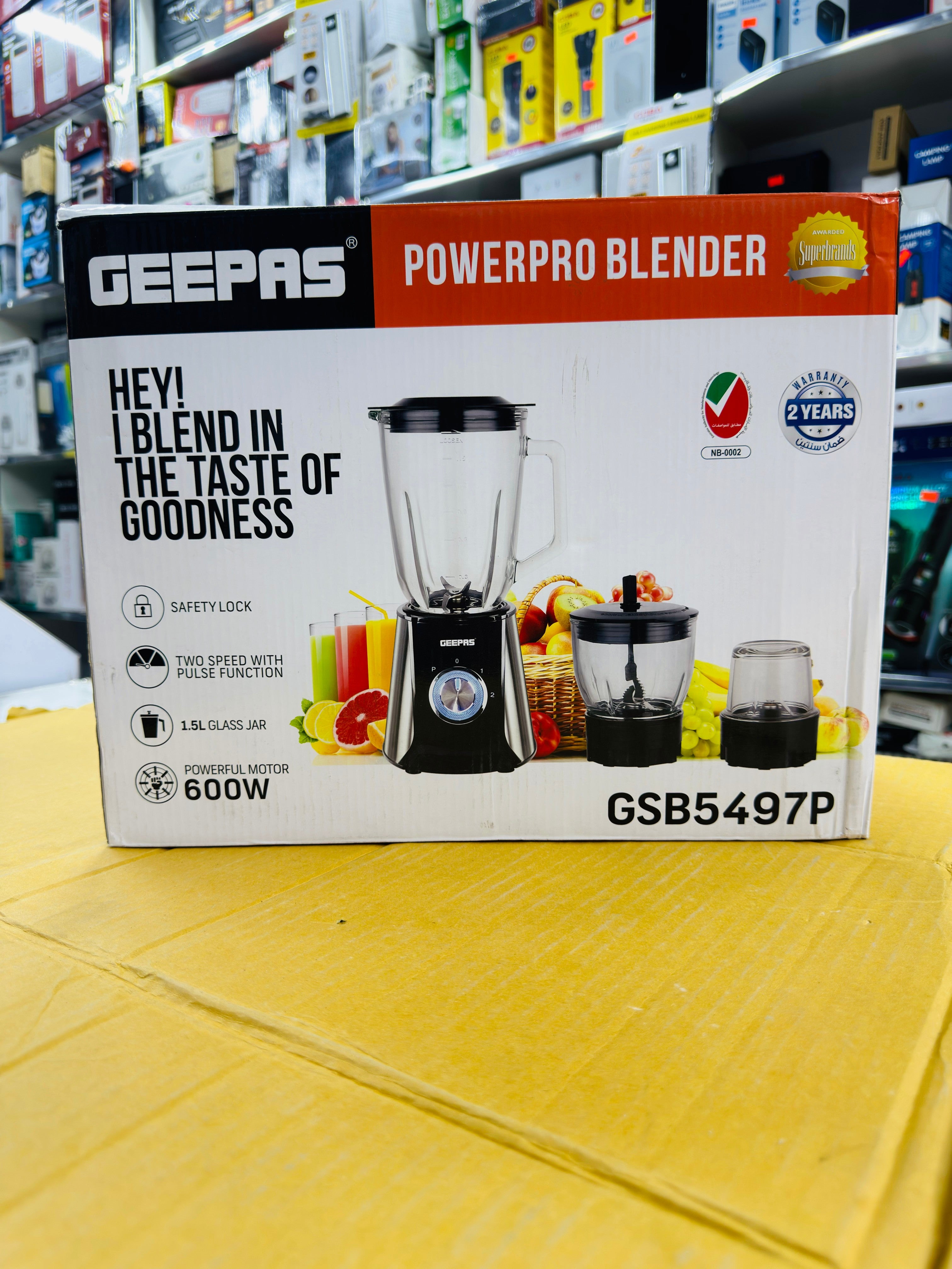 Geepas Power Pro Blender 600W GSB5497P
