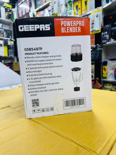 Geepas Power Pro Blender 600W GSB5497P