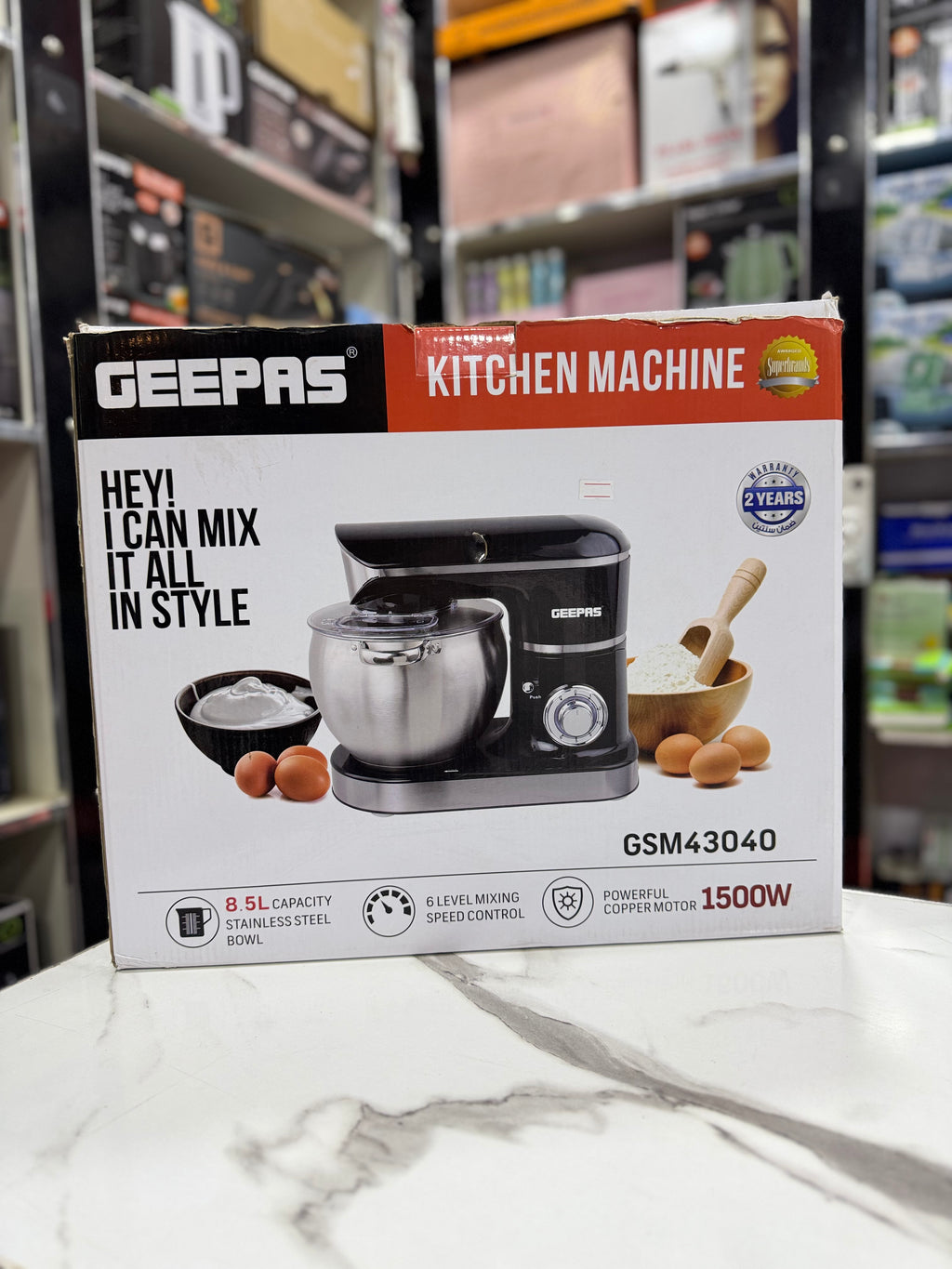 Geepas Stand Mixer 8.5 L GSM43040