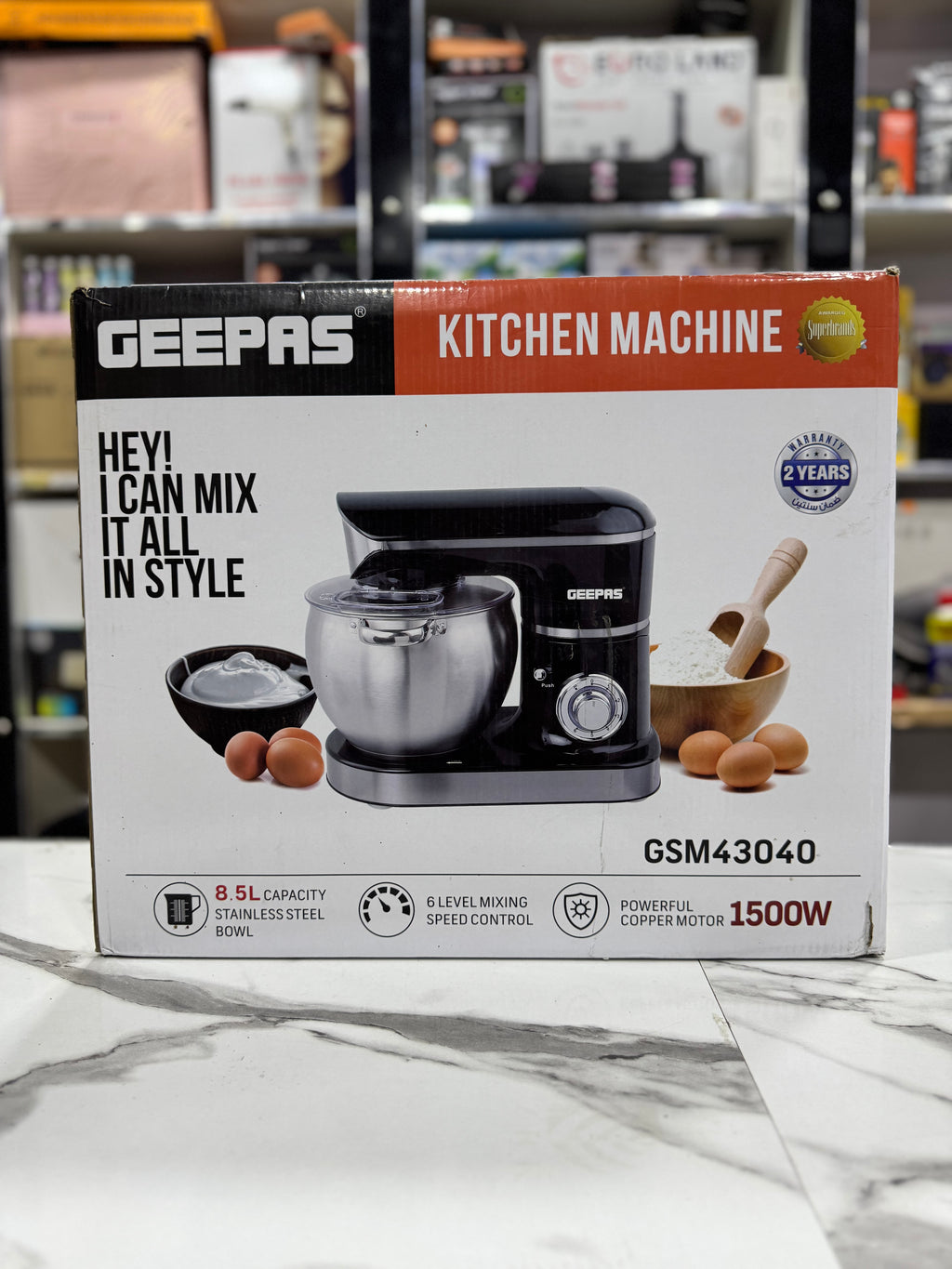 Geepas Stand Mixer 8.5 L GSM43040