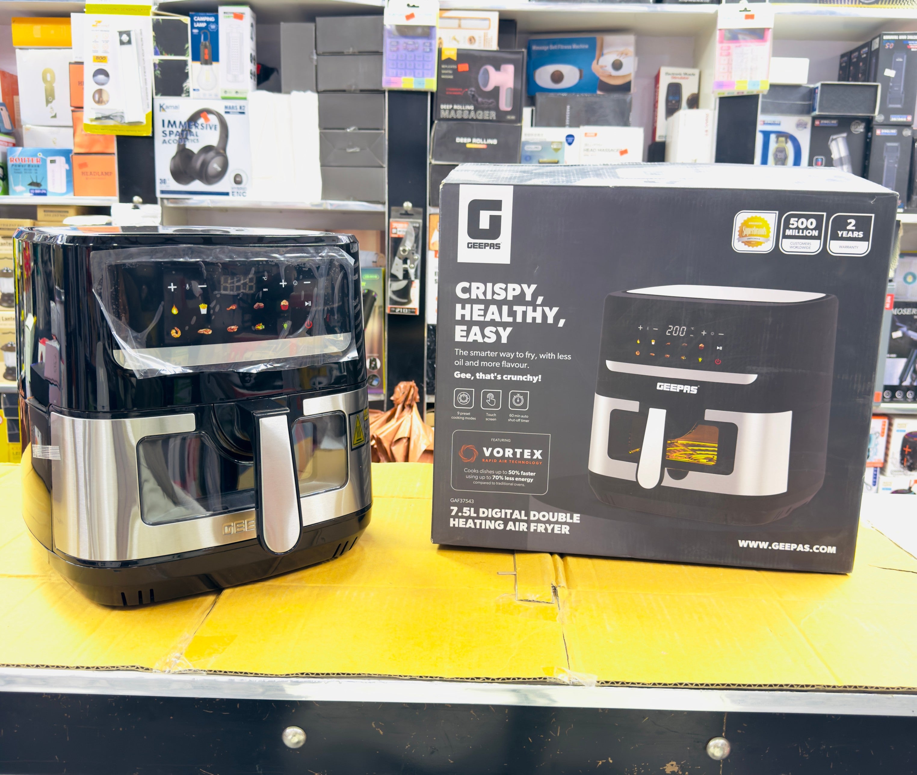 Geepas 7.5L Double Heating Air Fryer GAF37543