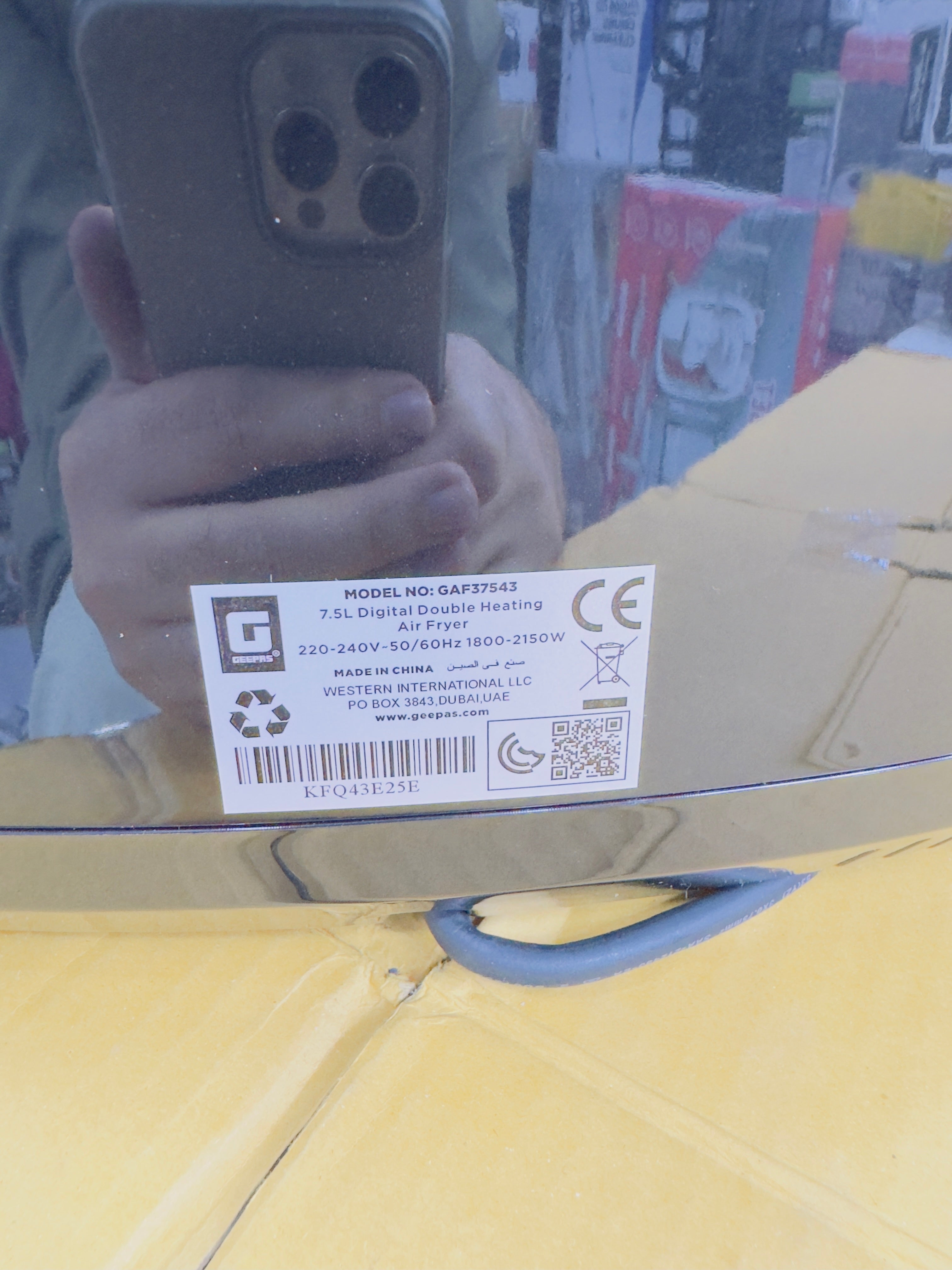 Geepas 7.5L Double Heating Air Fryer GAF37543