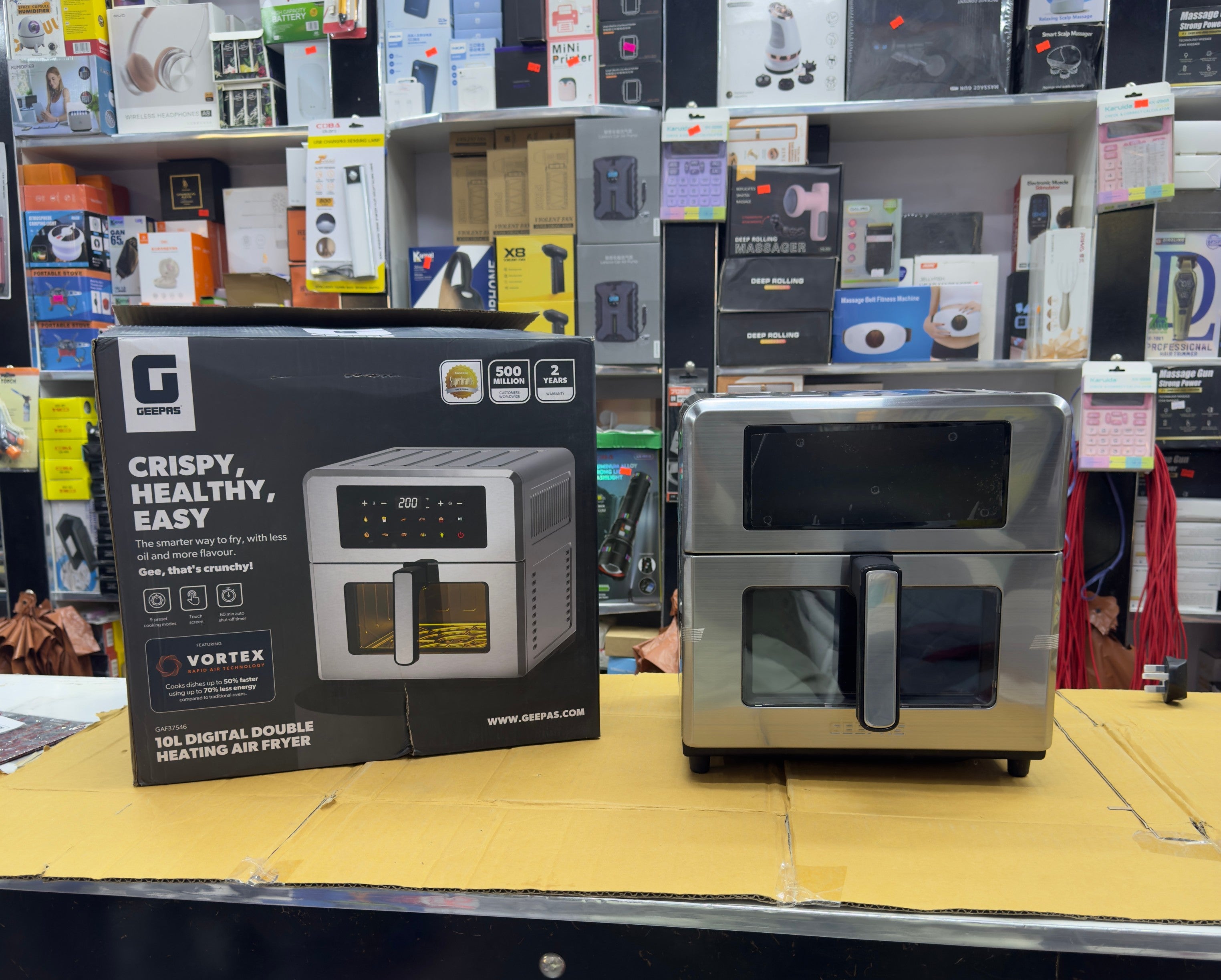 Geepas 10L Double Heating Air Fryer GAF37546